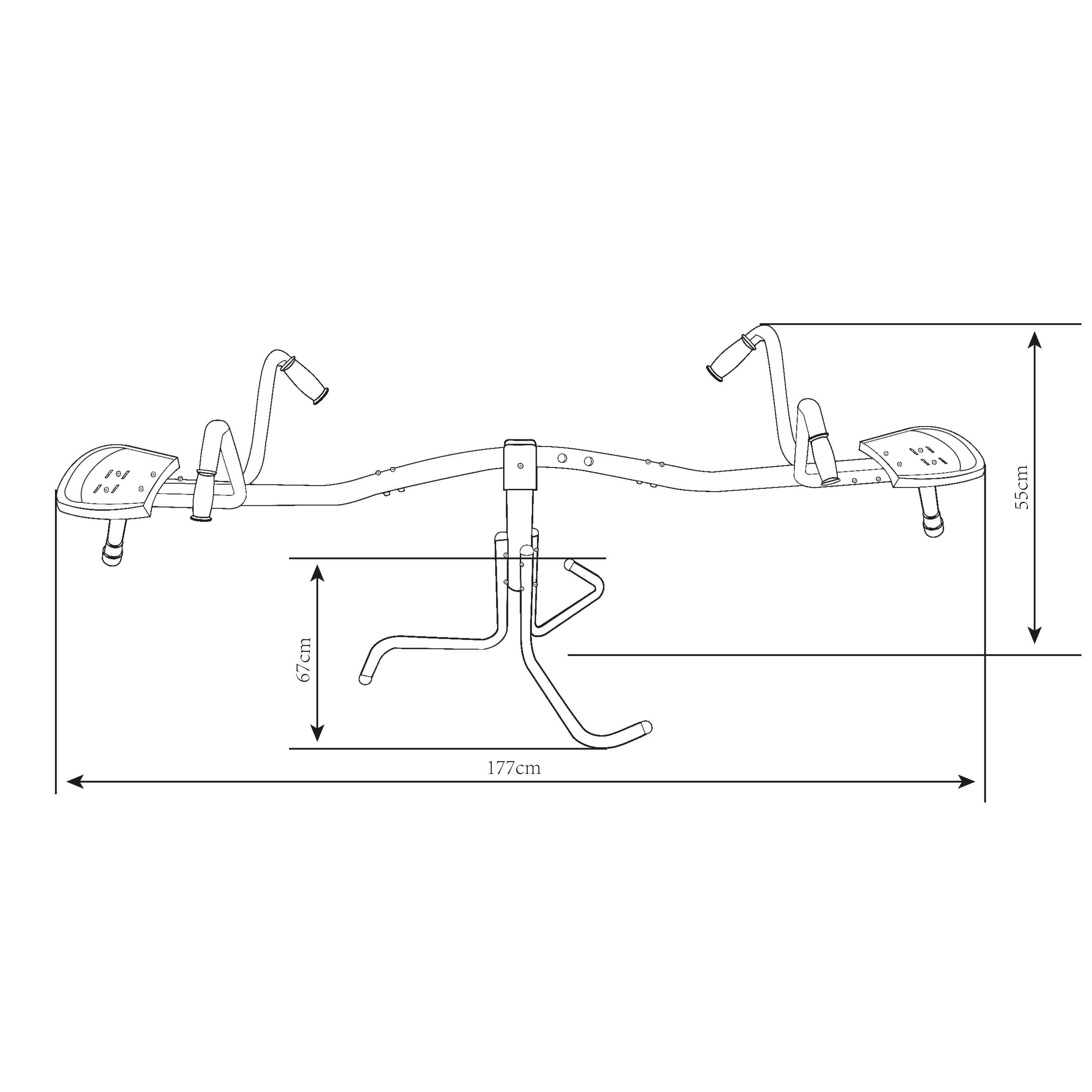 Metal Rotating Seesaw Anthracite/cream