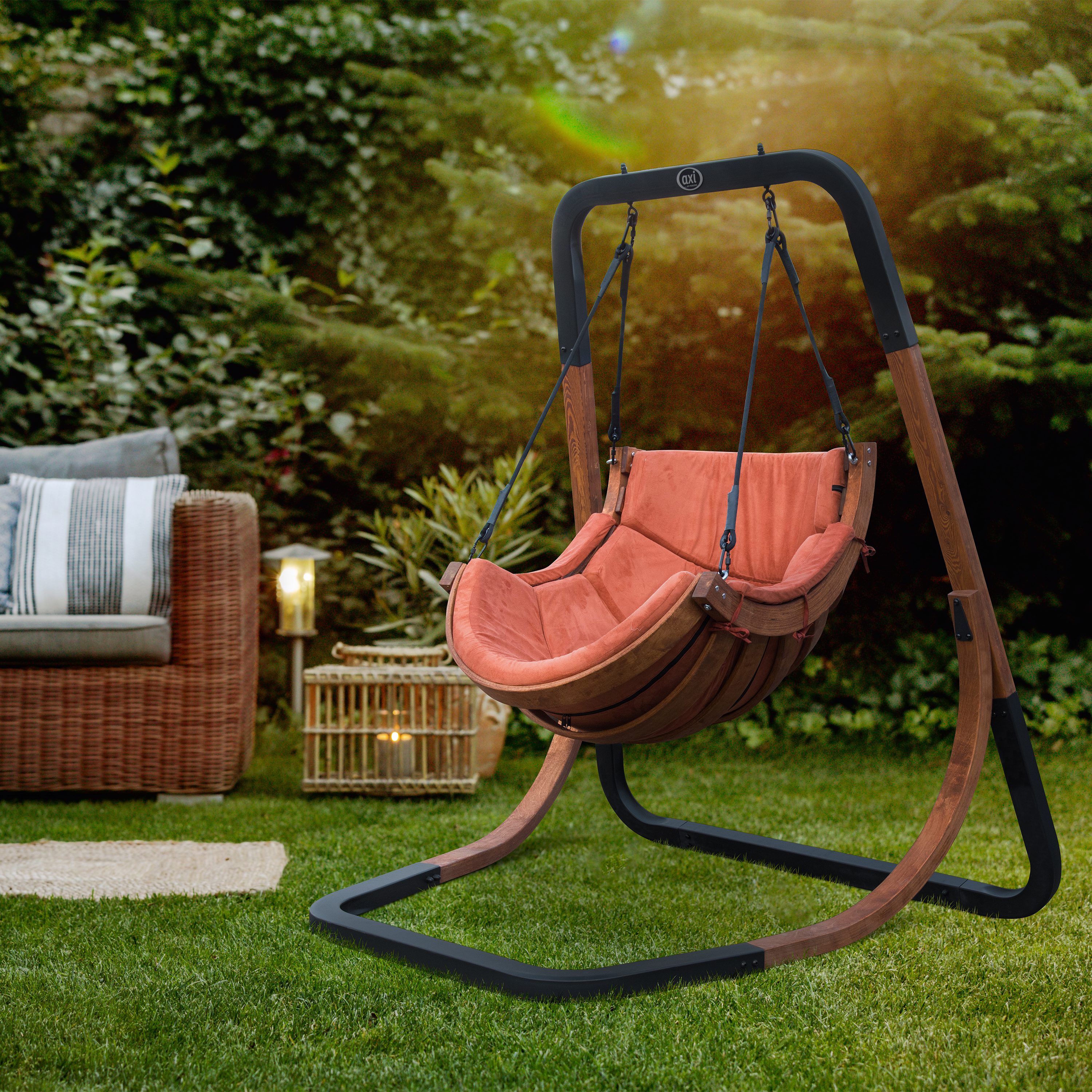 Capri Single Swing Chair Terracotta