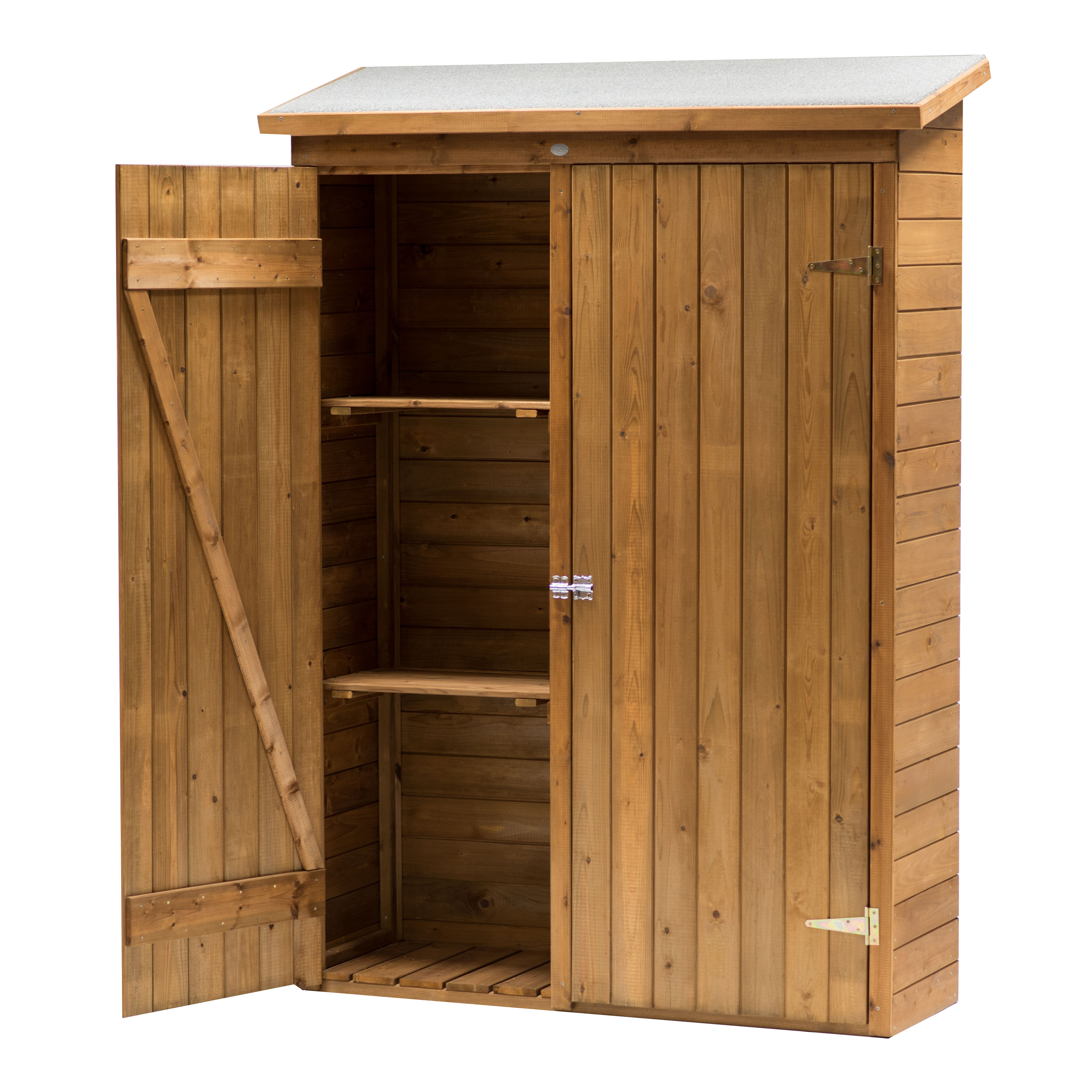 Olivier Wooden Garden Storage Cabinet 131 x 180 cm - Brown