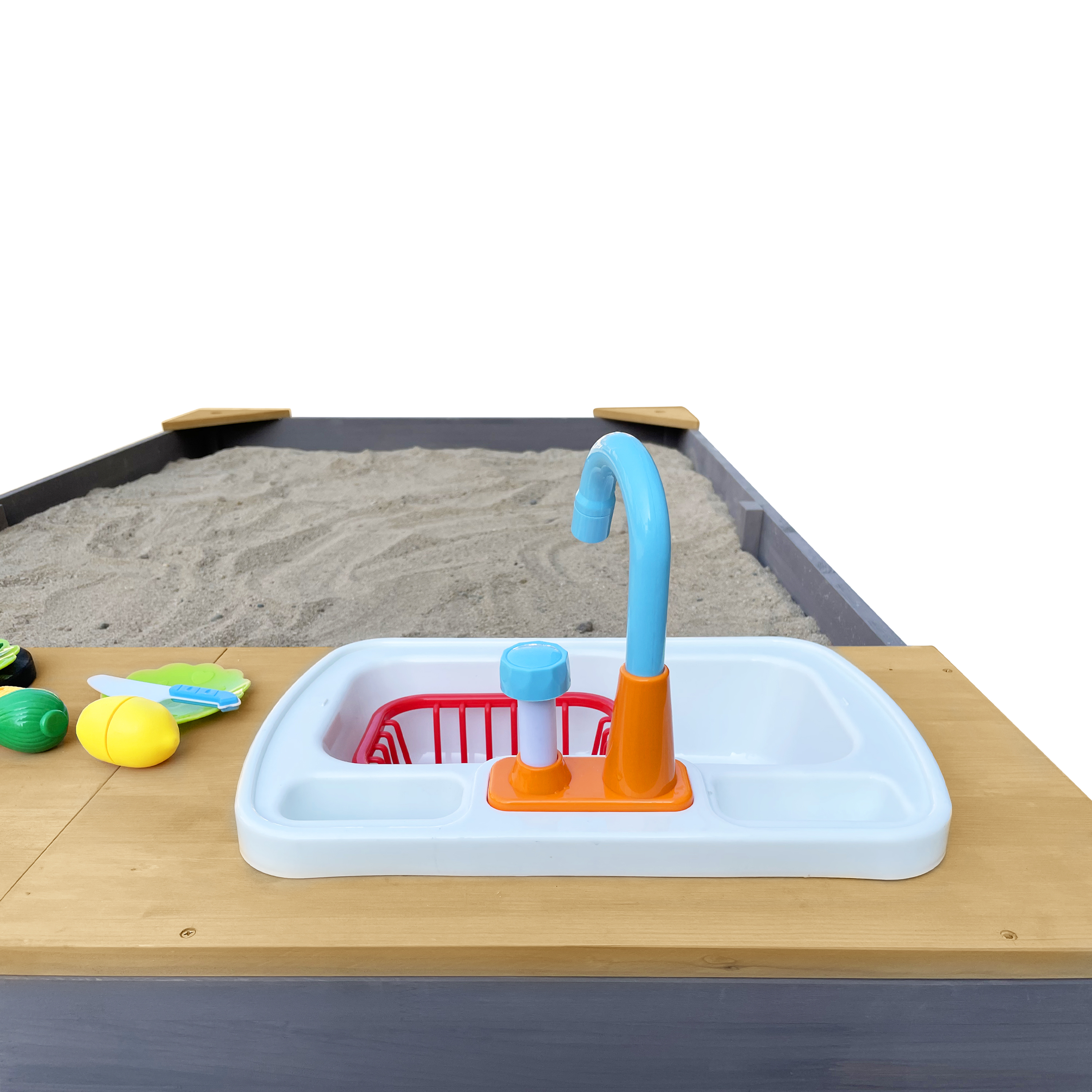 Kelly Sandbox with Play Kitchen Grey/brown