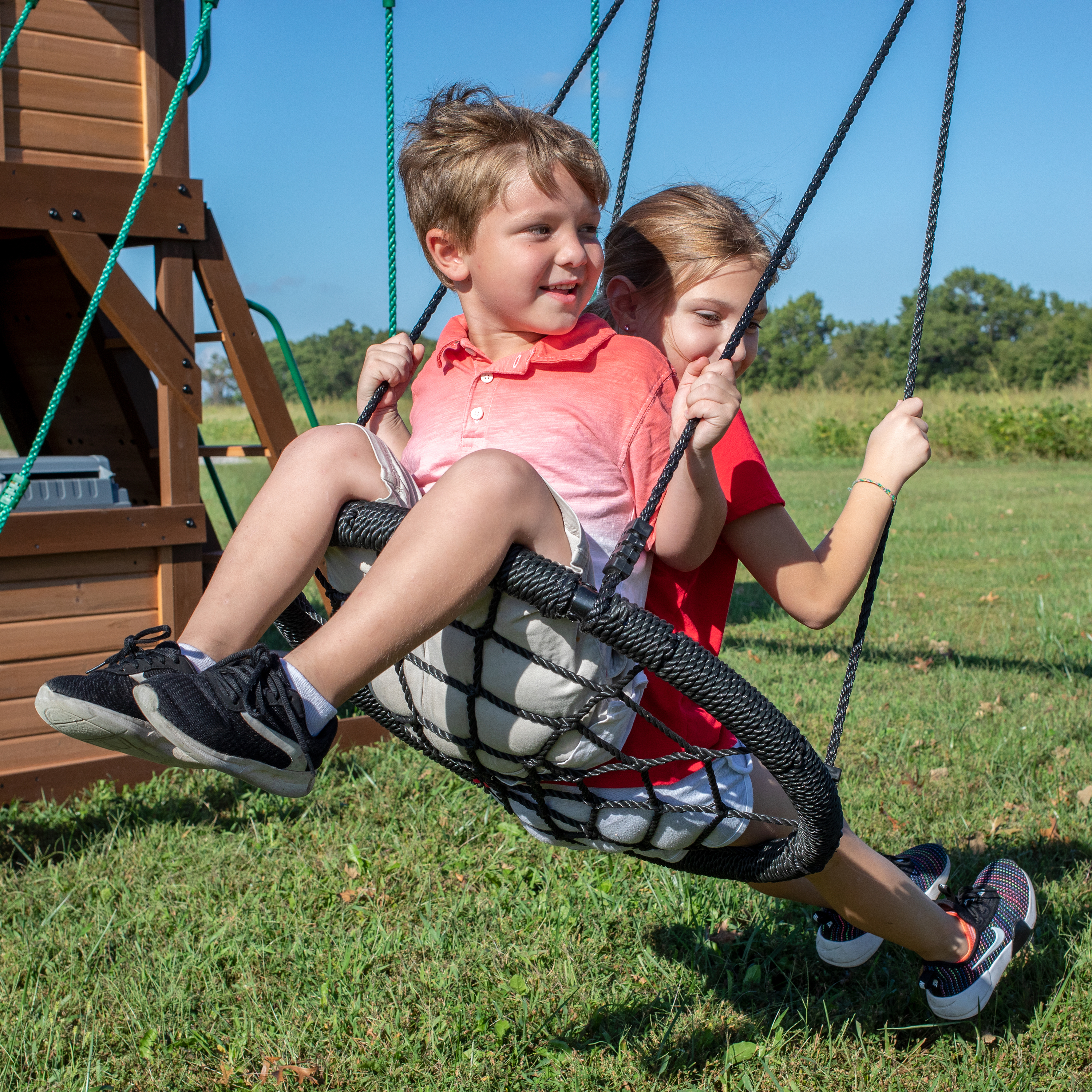 Cedar Cove Swing Set with 2 Slides and Observation Tower 