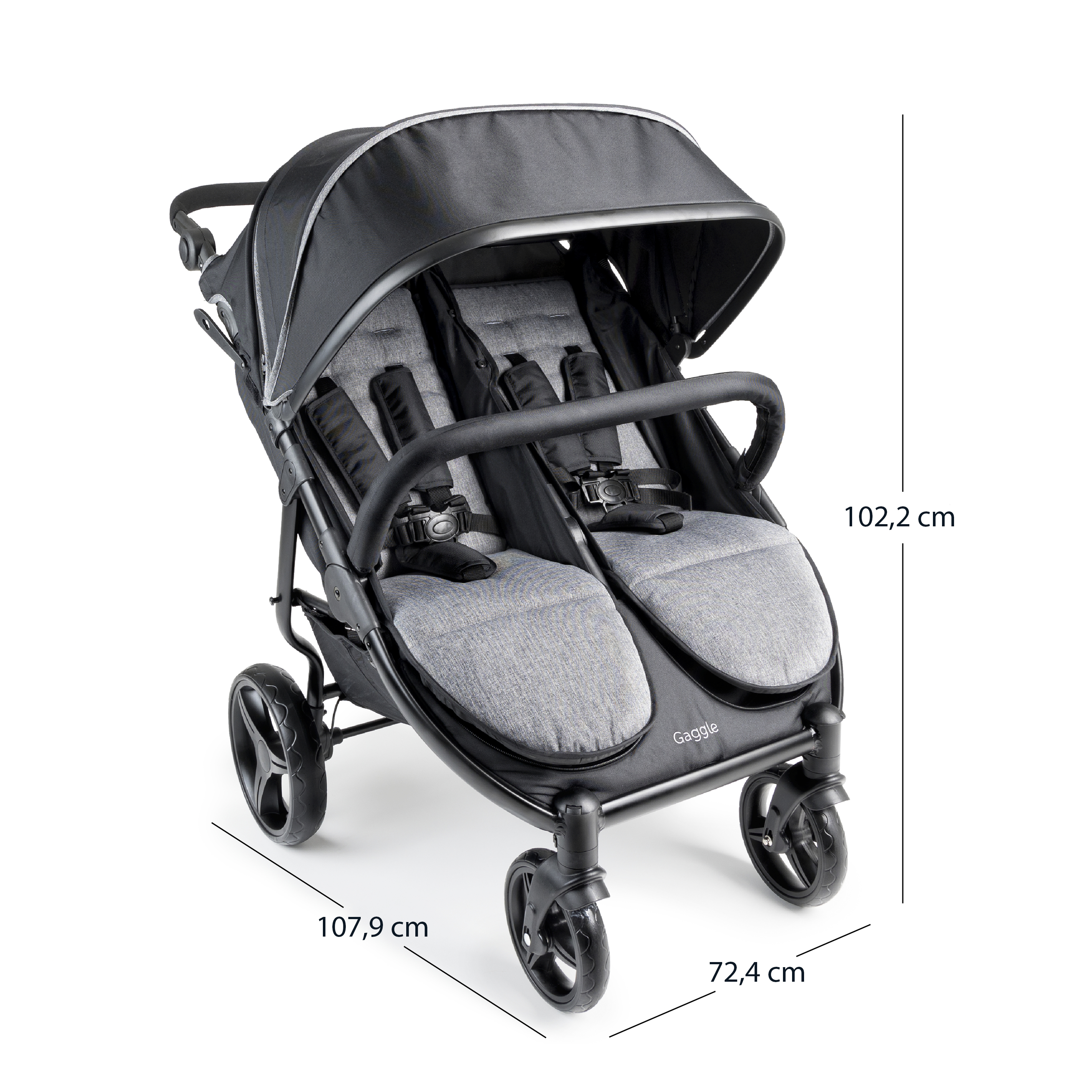 Roadster 2 Seat Stroller black 