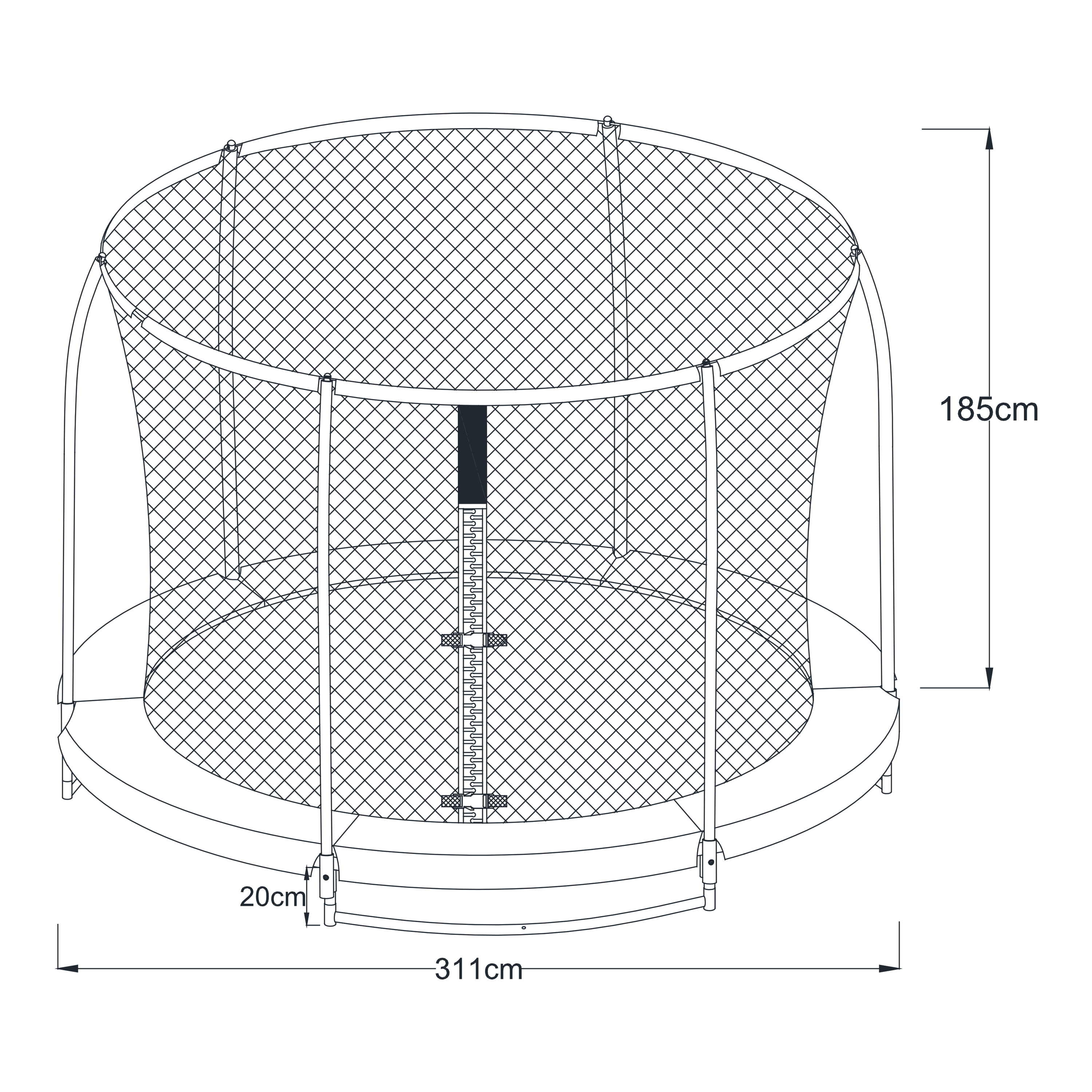 Boston Trampoline 10ft - Inground & onground - Black