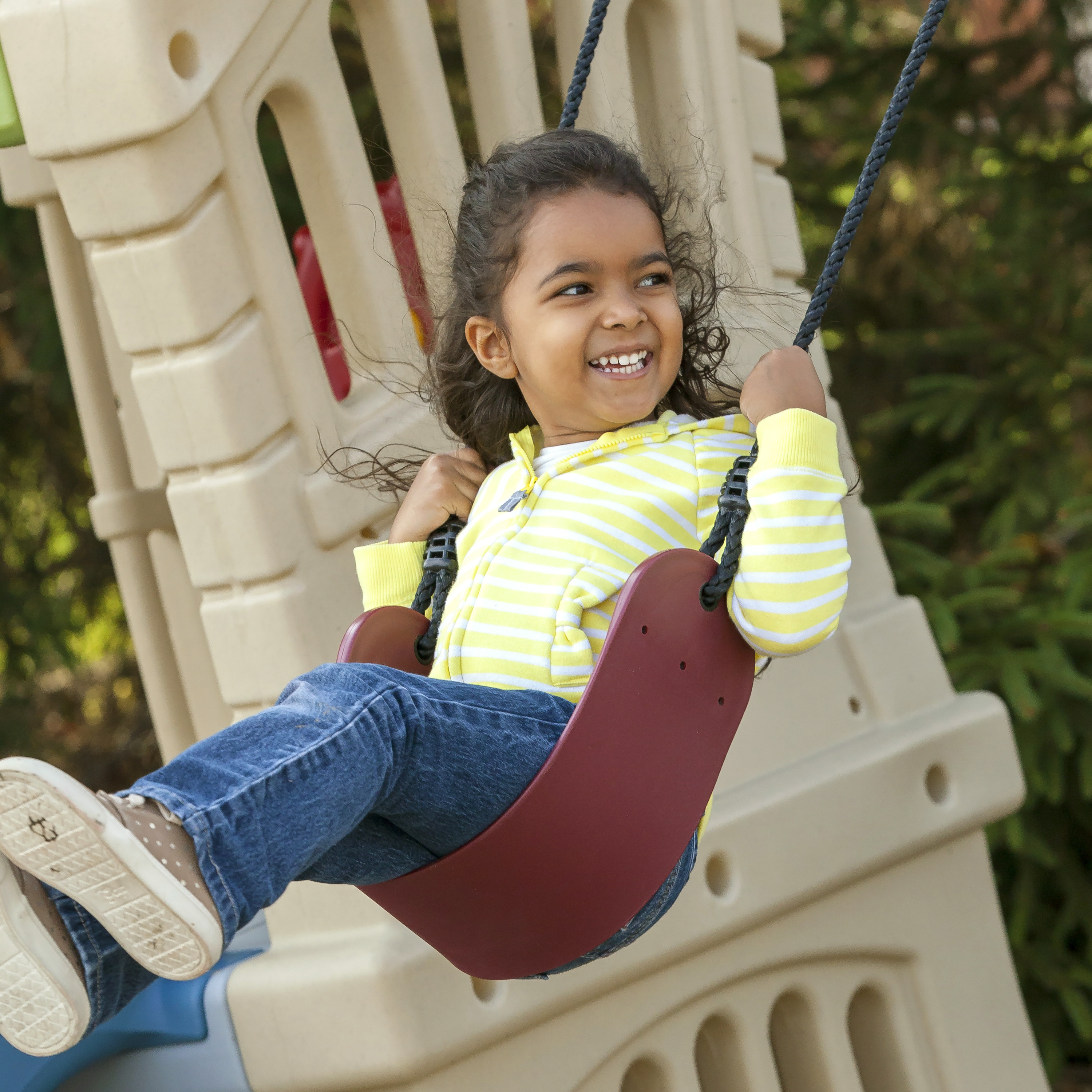 Play Up Gym Set Aire de Jeux Enfant avec Toboggan & Balançoi