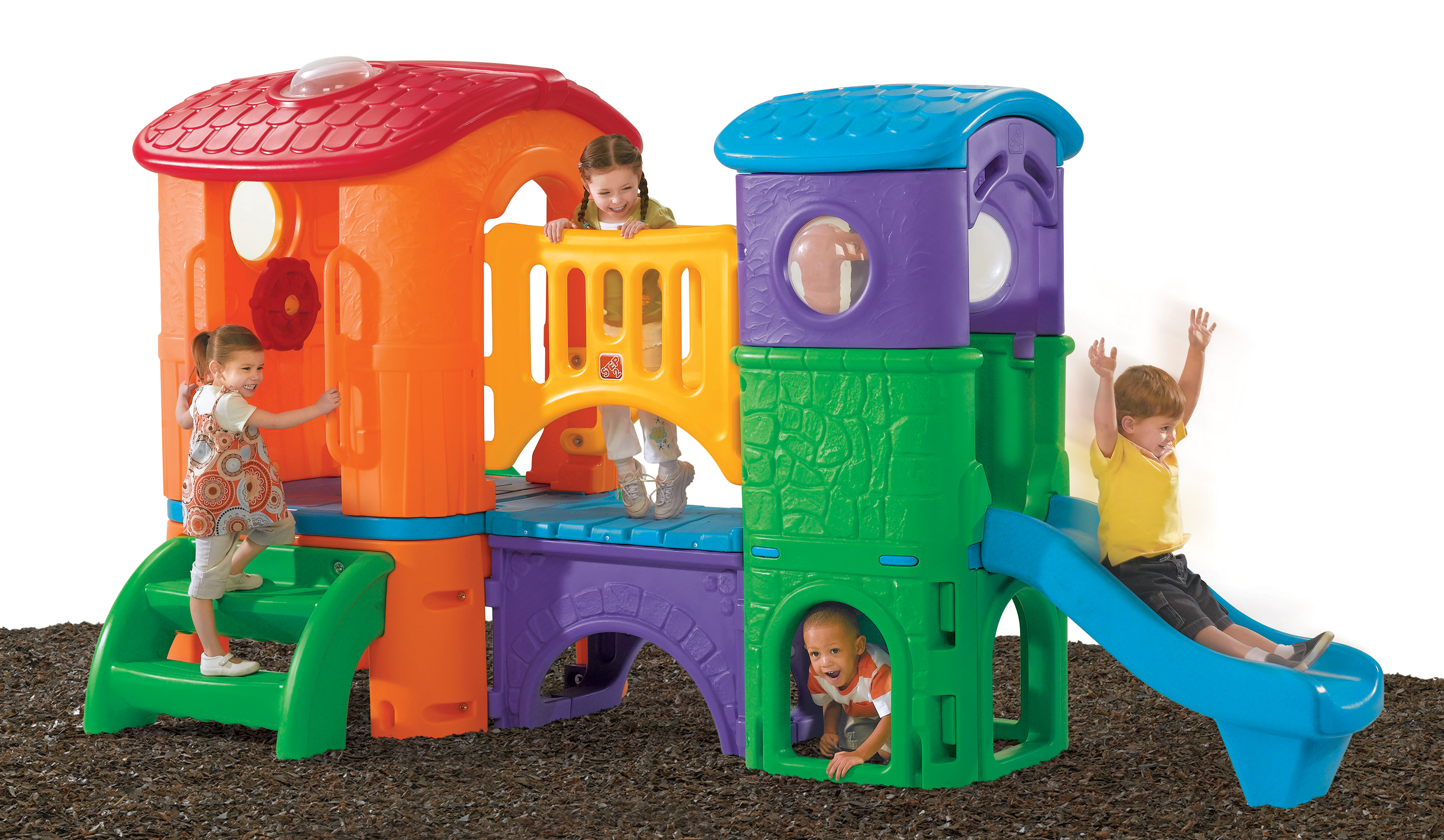 Clubhouse Climber Aire de Jeux Enfant avec 2 Toboggans