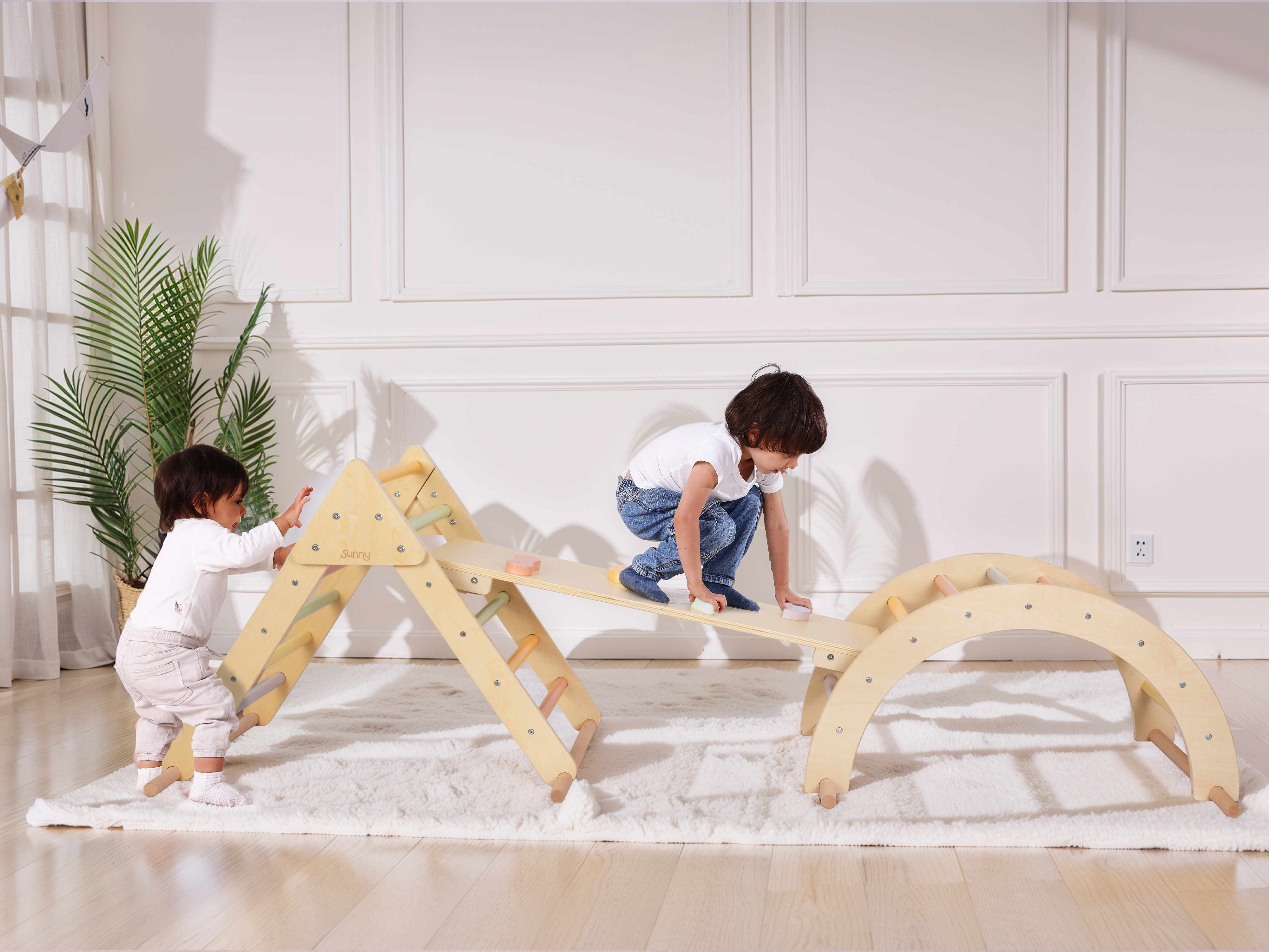 Charlie 3-in-1 Wooden Climbing Triangle with Climbing 