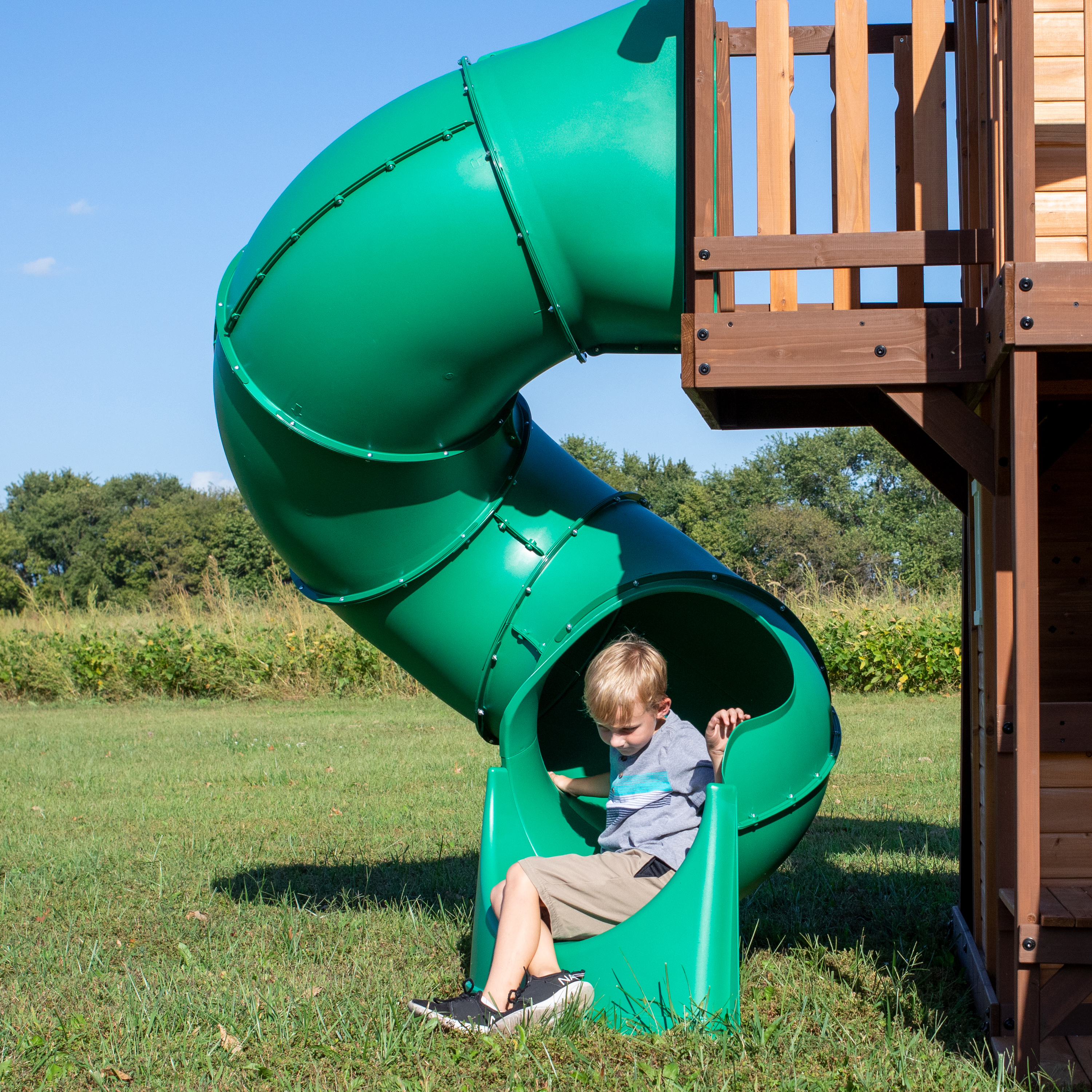 Cedar Cove Swing Set with 2 Slides and Observation Tower 