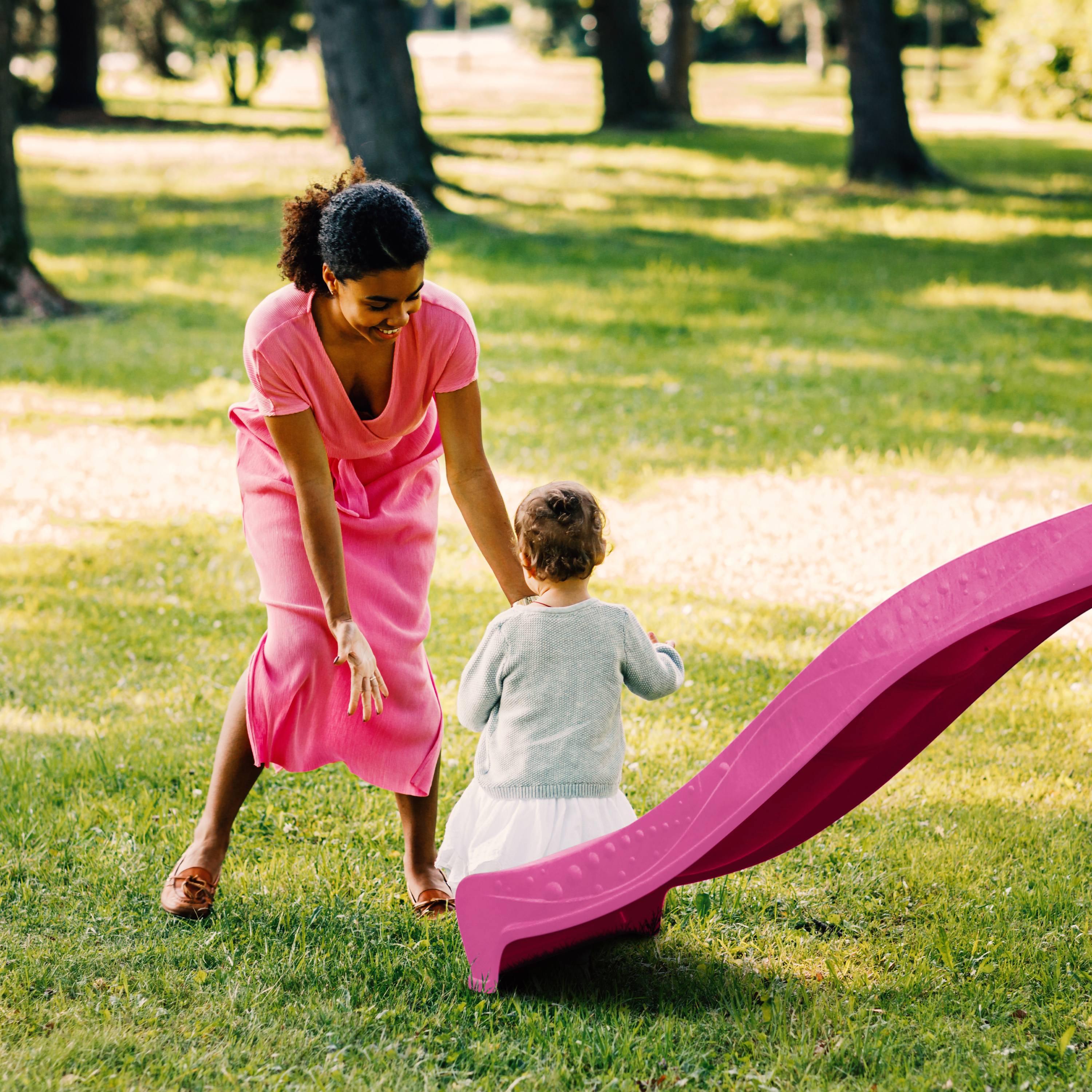 Beach Tower Aire de Jeux avec Toboggan en Violet, Cadre d'es