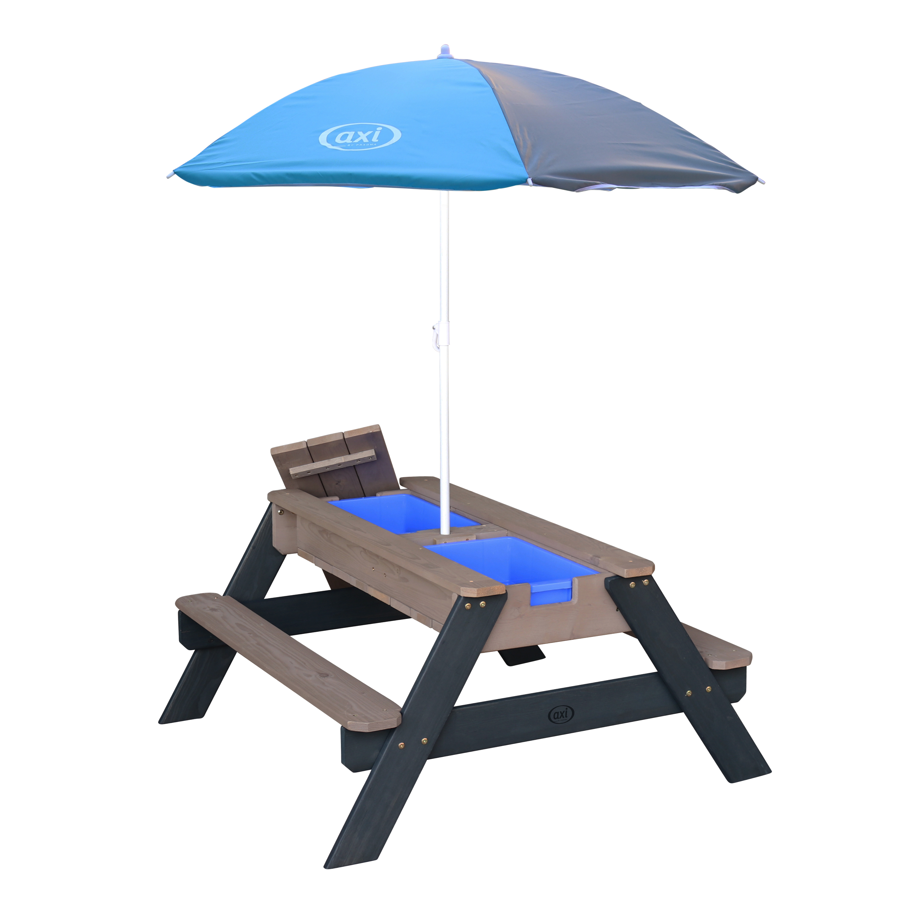 Nick Sand & Water Picnic Table Anthracite/grey with Umbrella