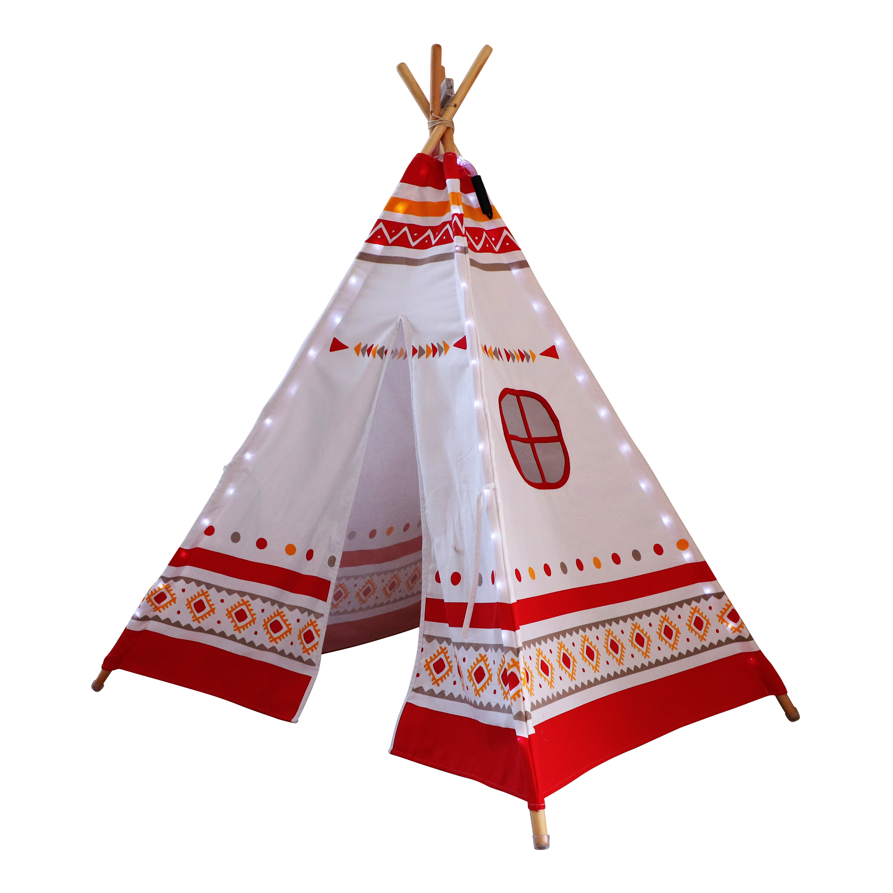 LED Teepee Tent Red / white