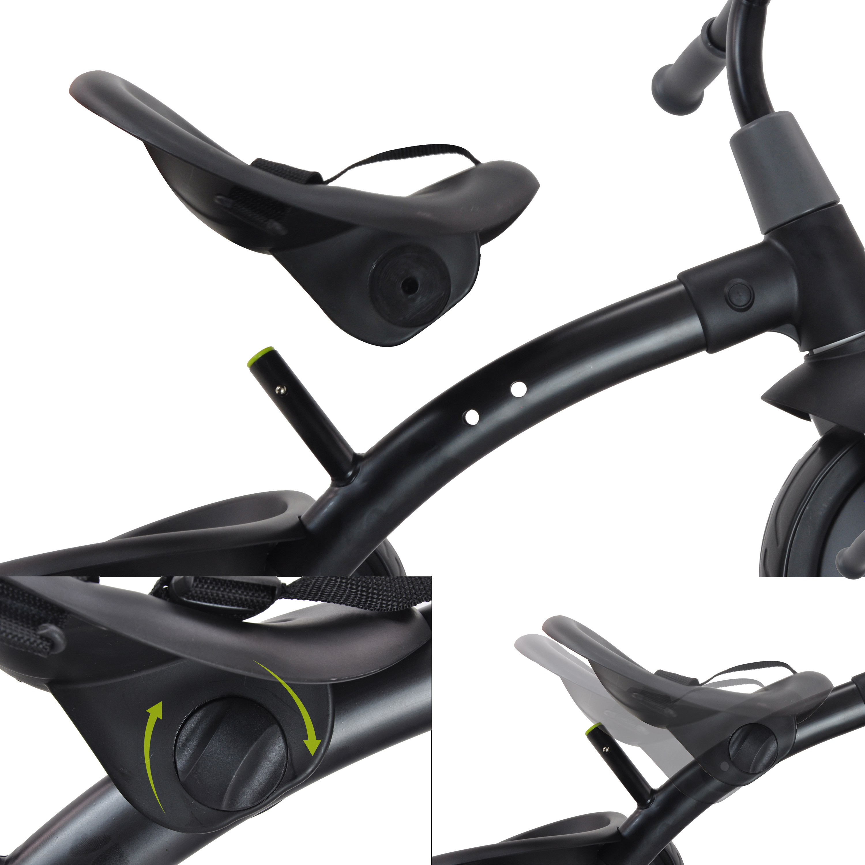 Tricycle with Removable Pushbar - Black