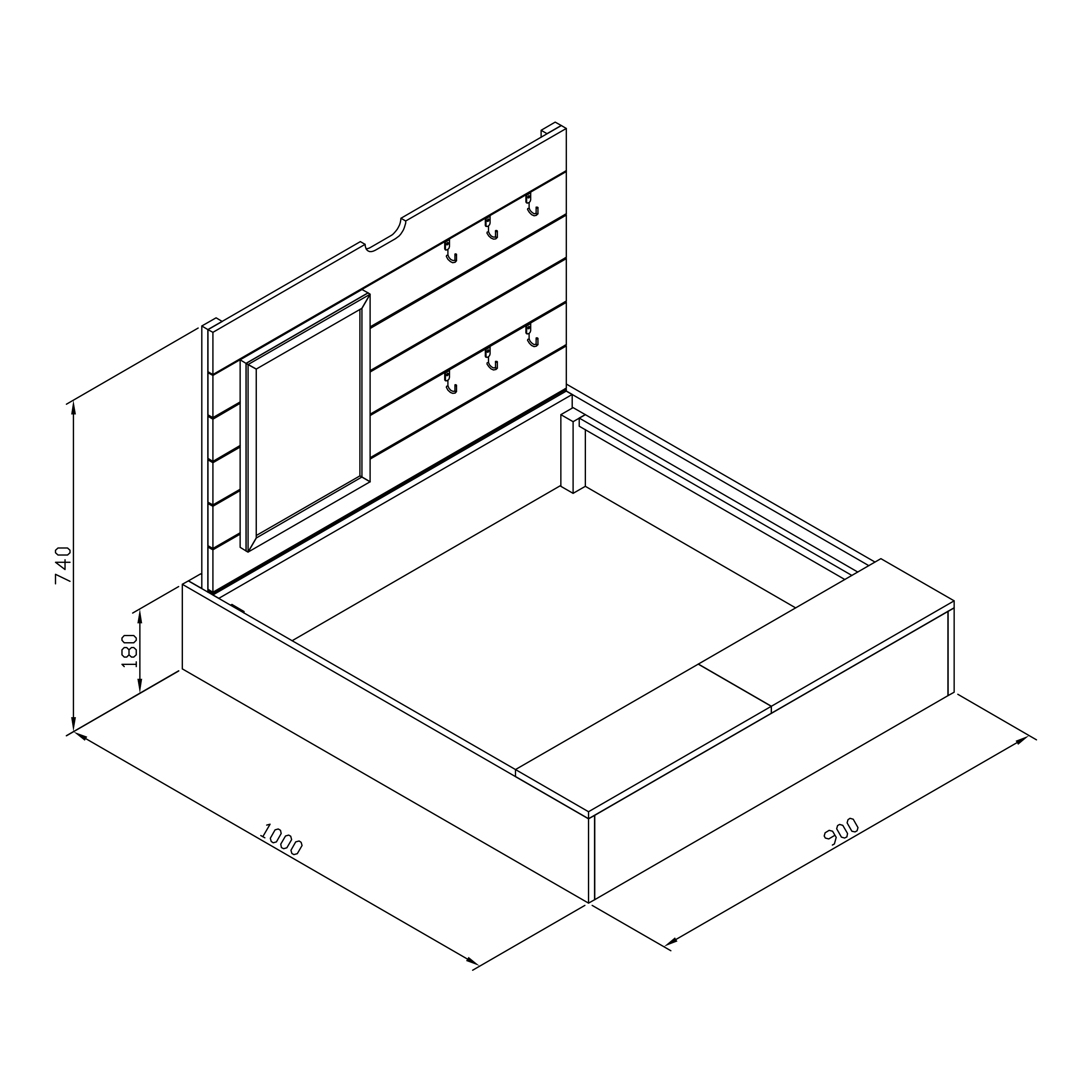 AXI Mandy Sandbox with Storage and Lid - Anthracite/Brown