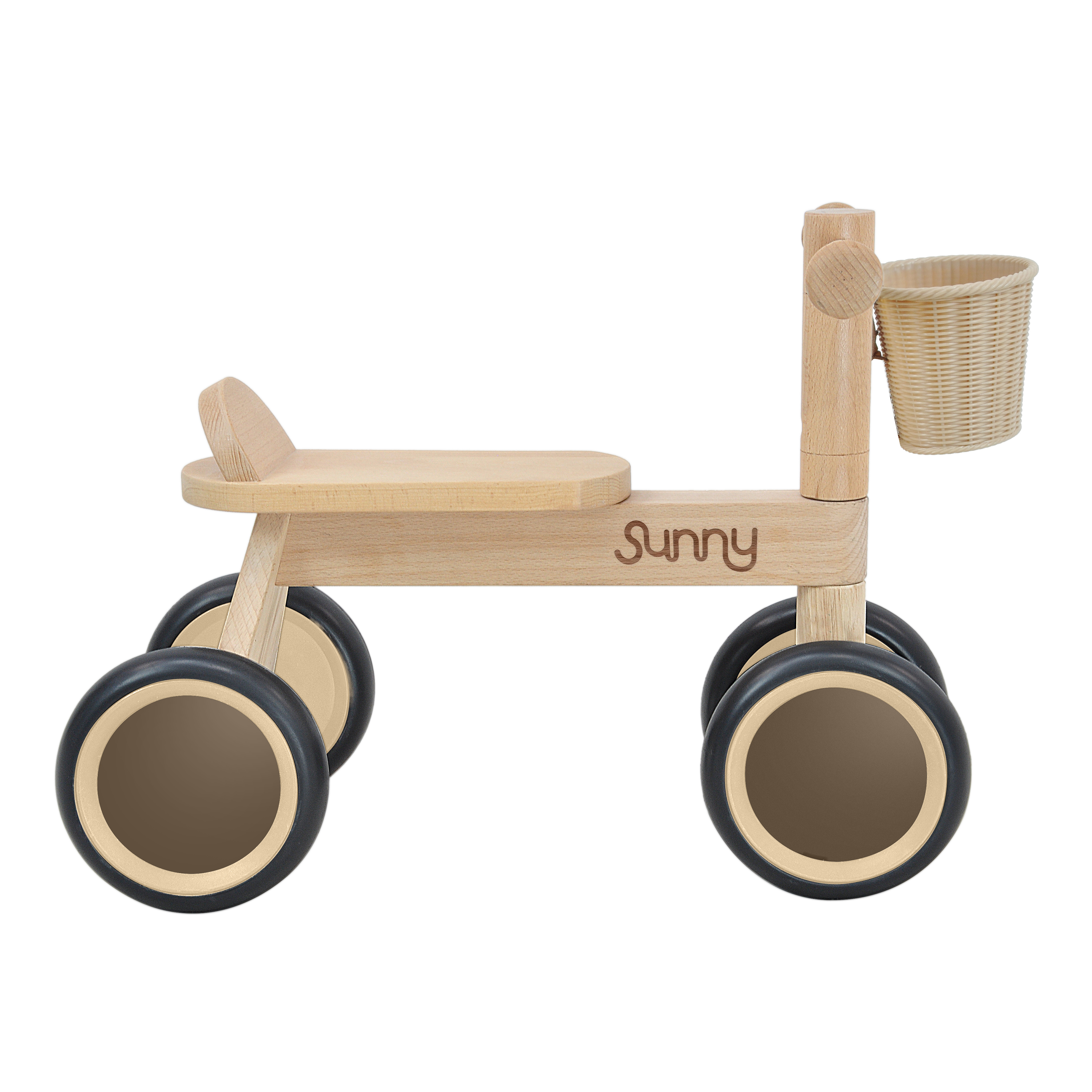 Mini Walker Wooden Balance bike incl. Storage Basket