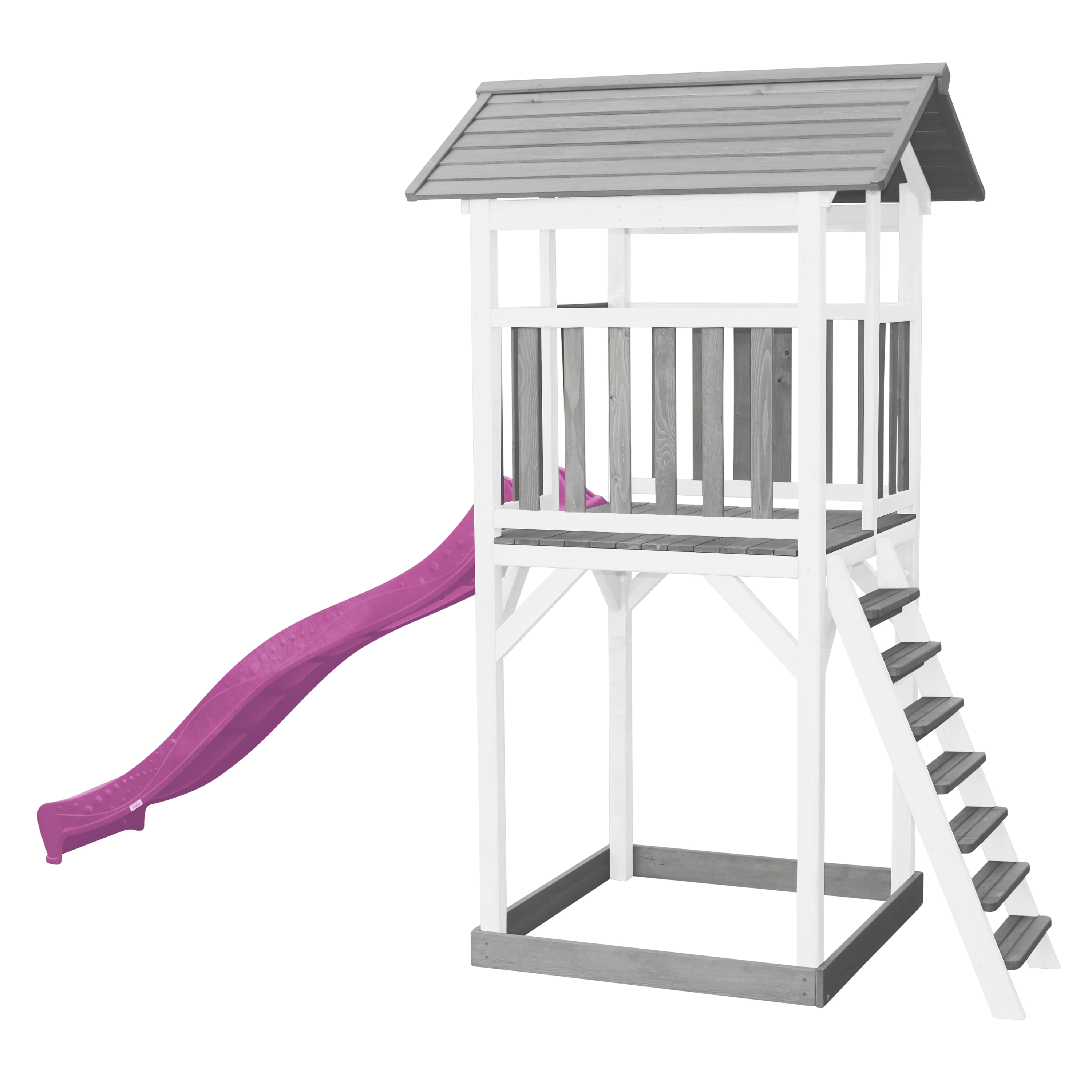 Beach Tower Grey/White - Purple Slide