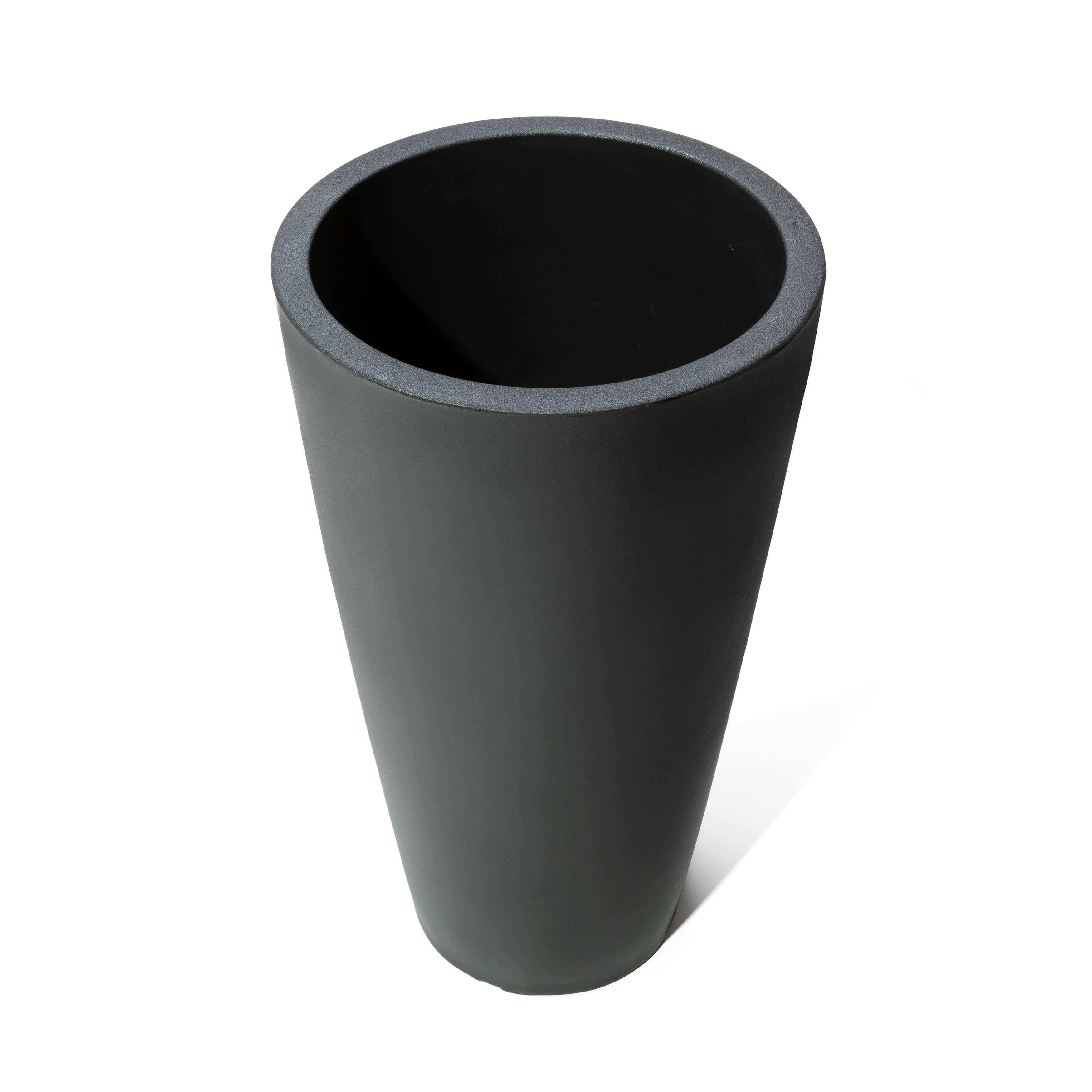 Tremont Tall Round Tapered Planter - Onyx Black