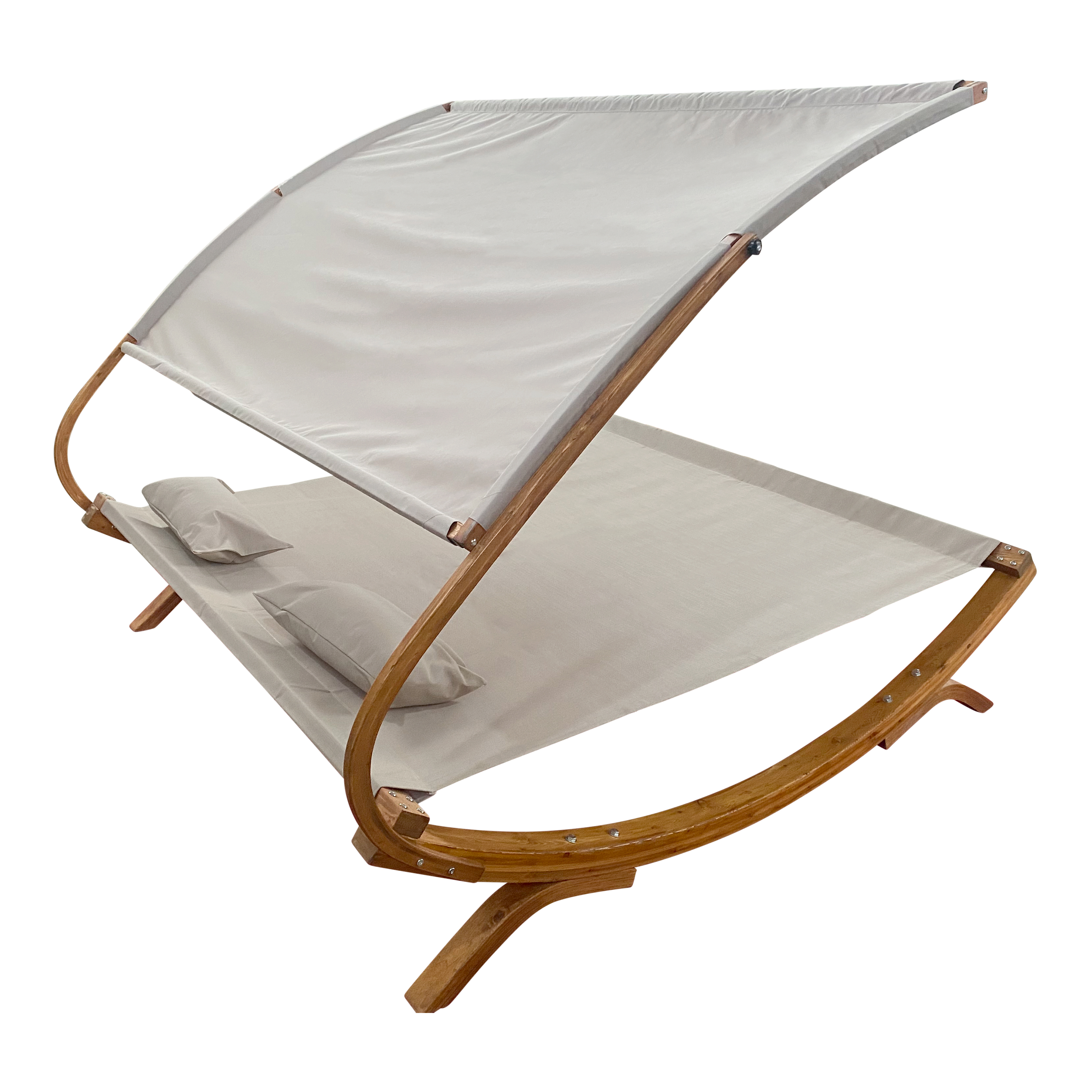 AXI Mallorca Double Lounger with Sunshade - Beige