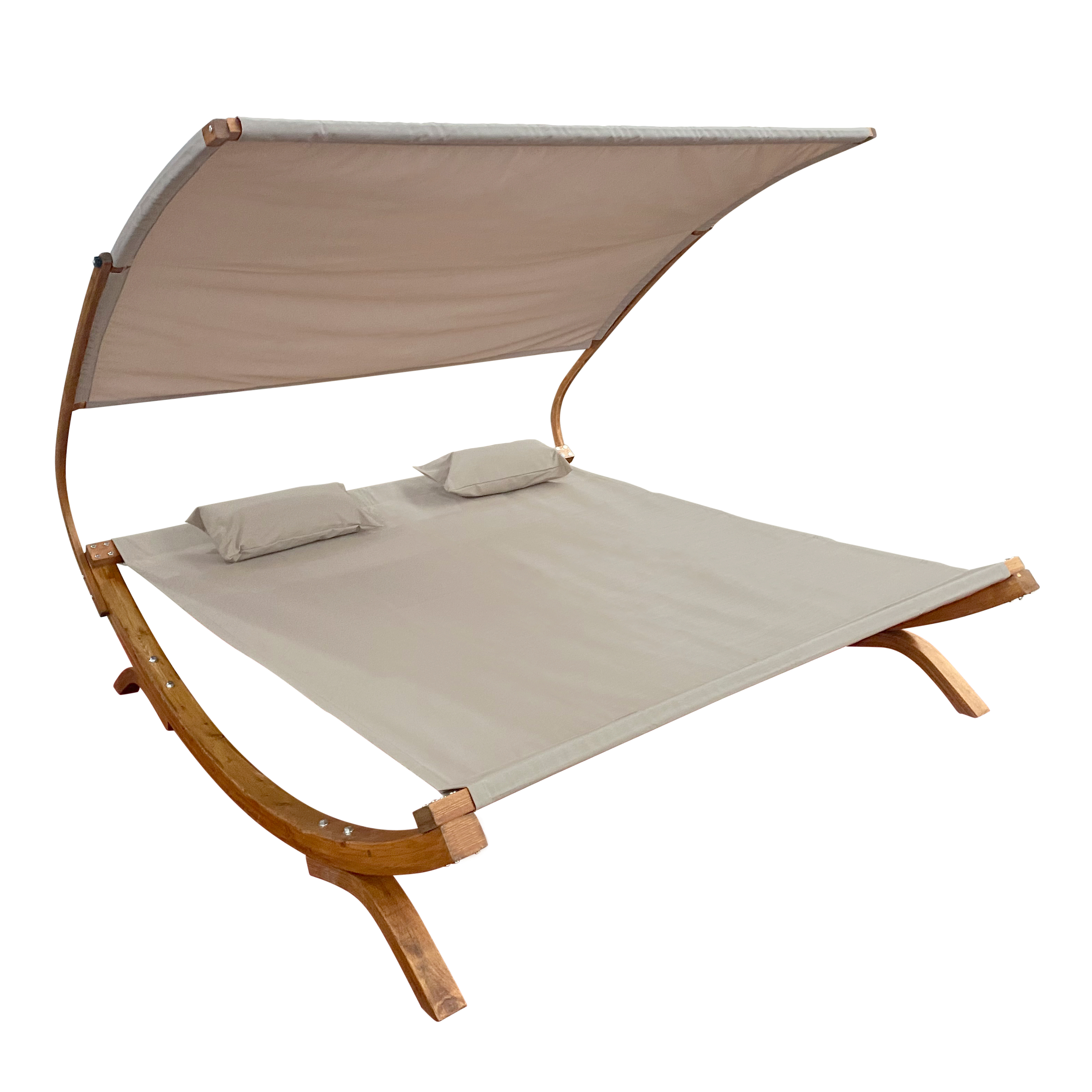 AXI Mallorca Double Lounger with Sunshade - Beige