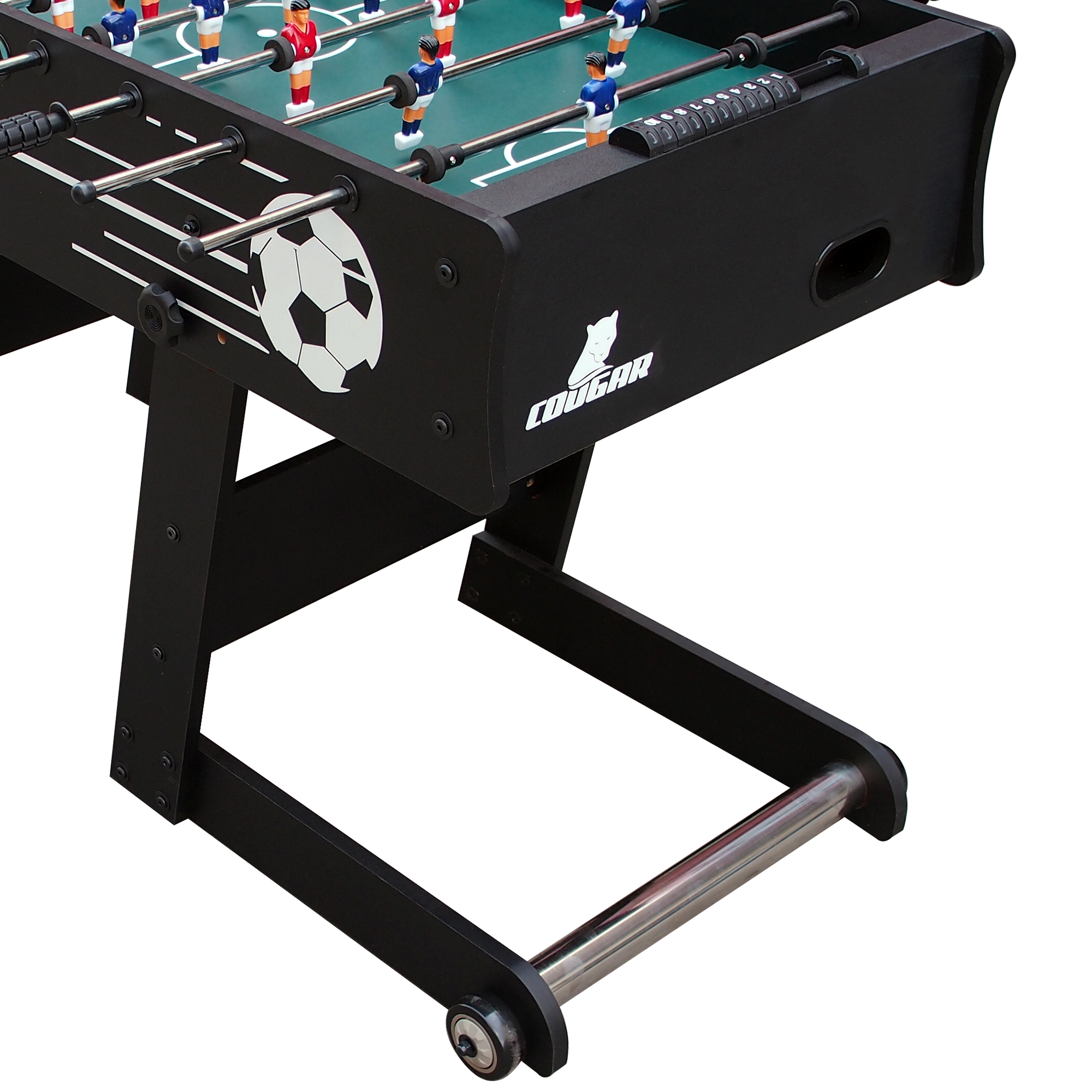 Cougar Scorpion Kick folding Football Table - Black