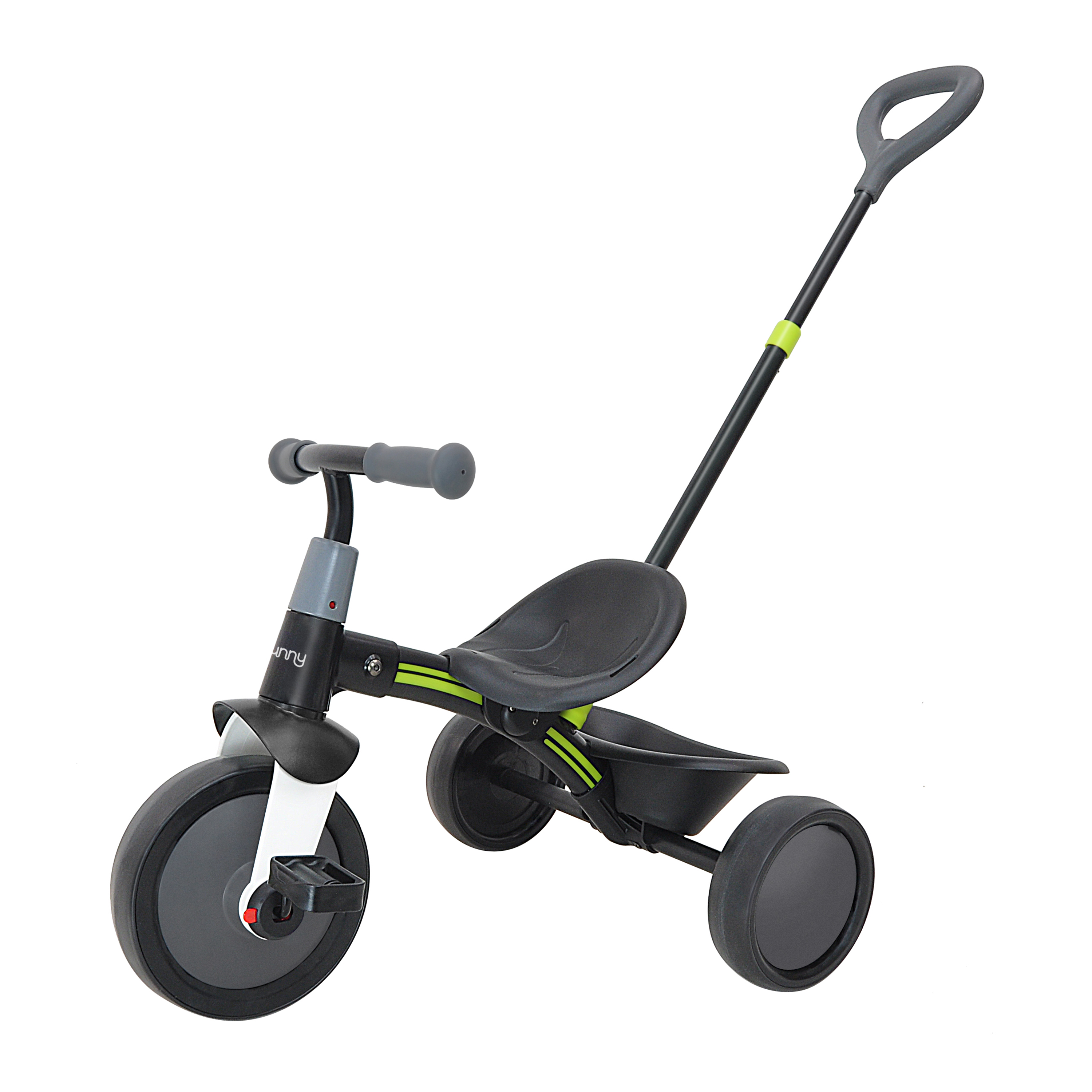 Tricycle with Removable Pushbar - Black