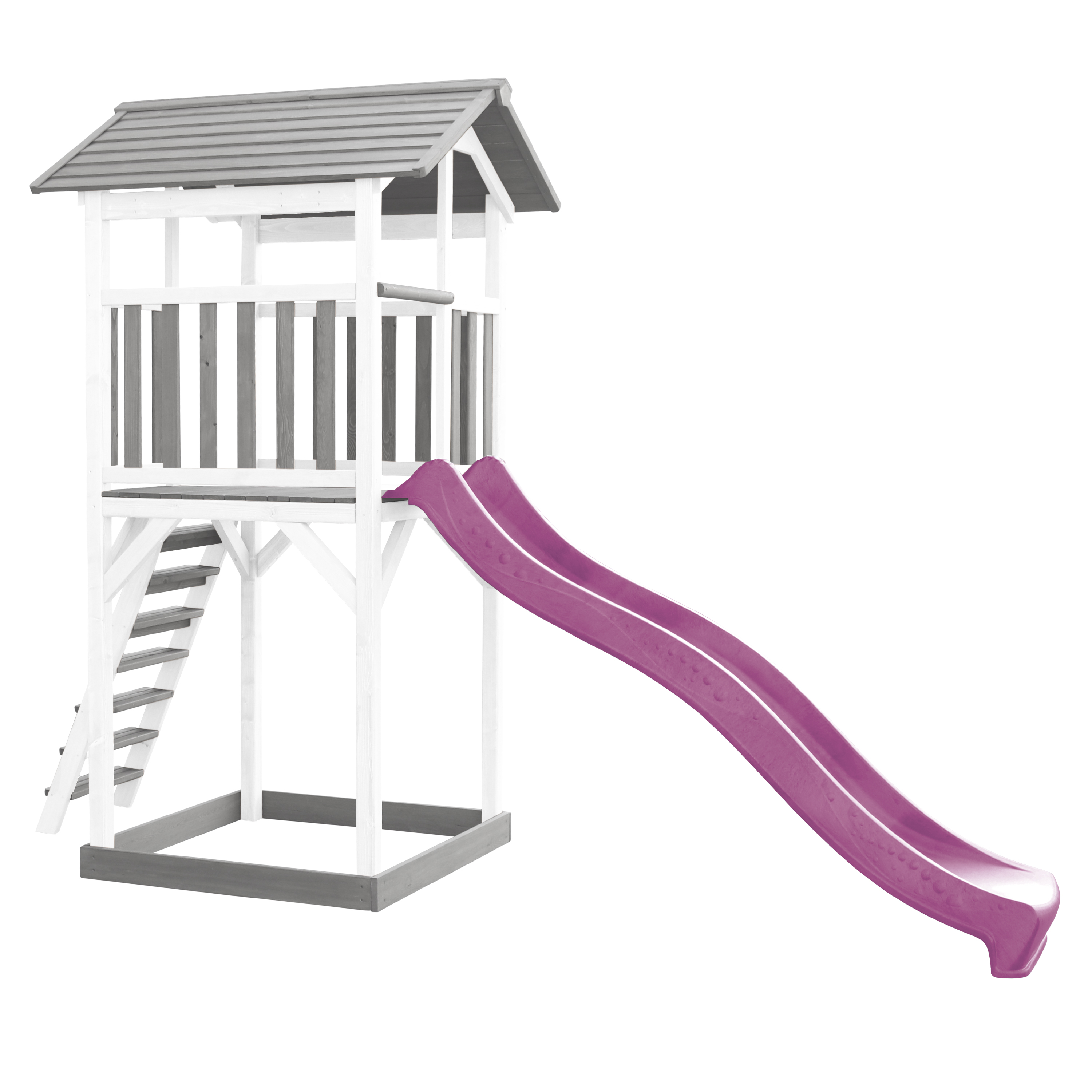 Beach Tower Grey/White - Purple Slide