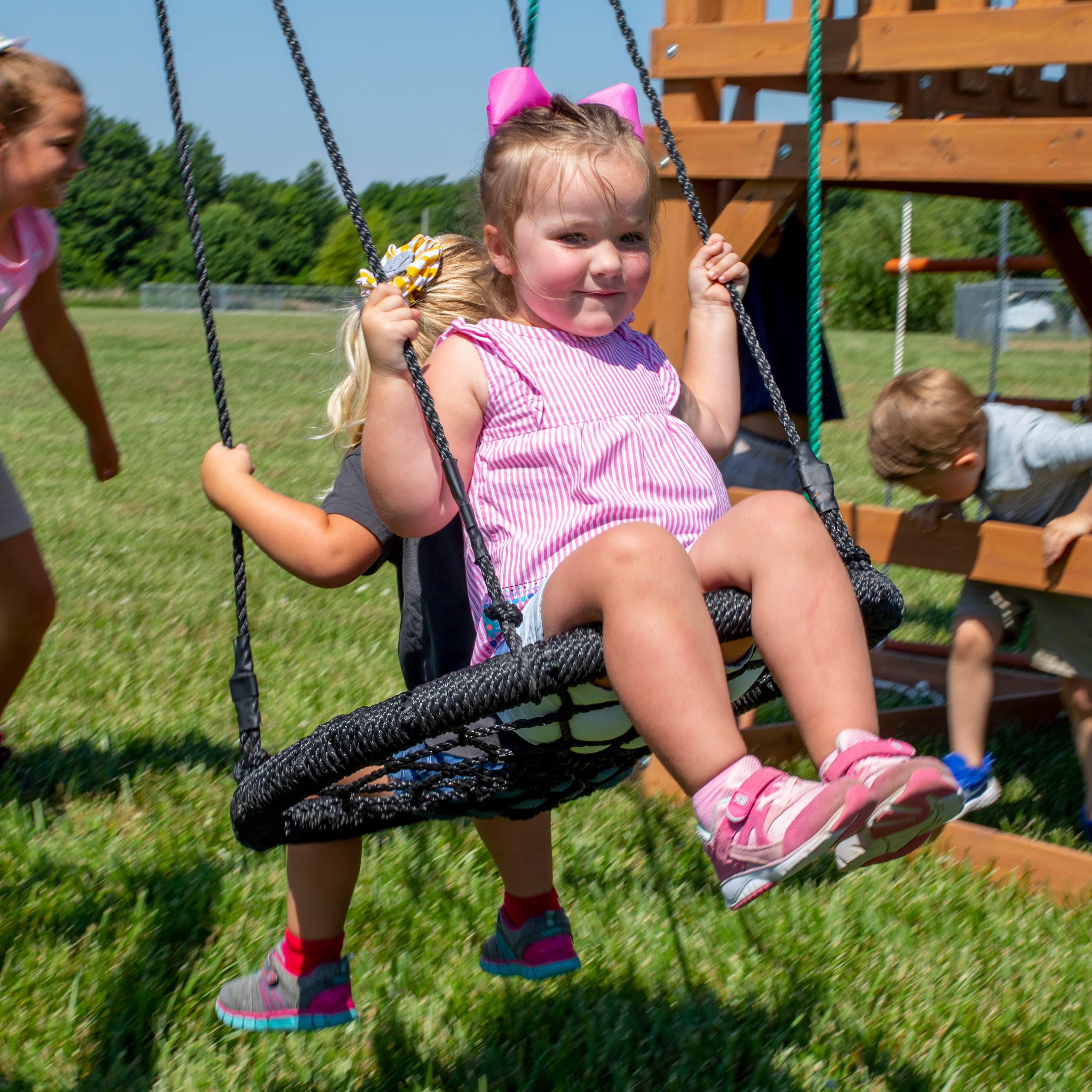 Greyson Peak Swing Set with Slide and Climbing Wall