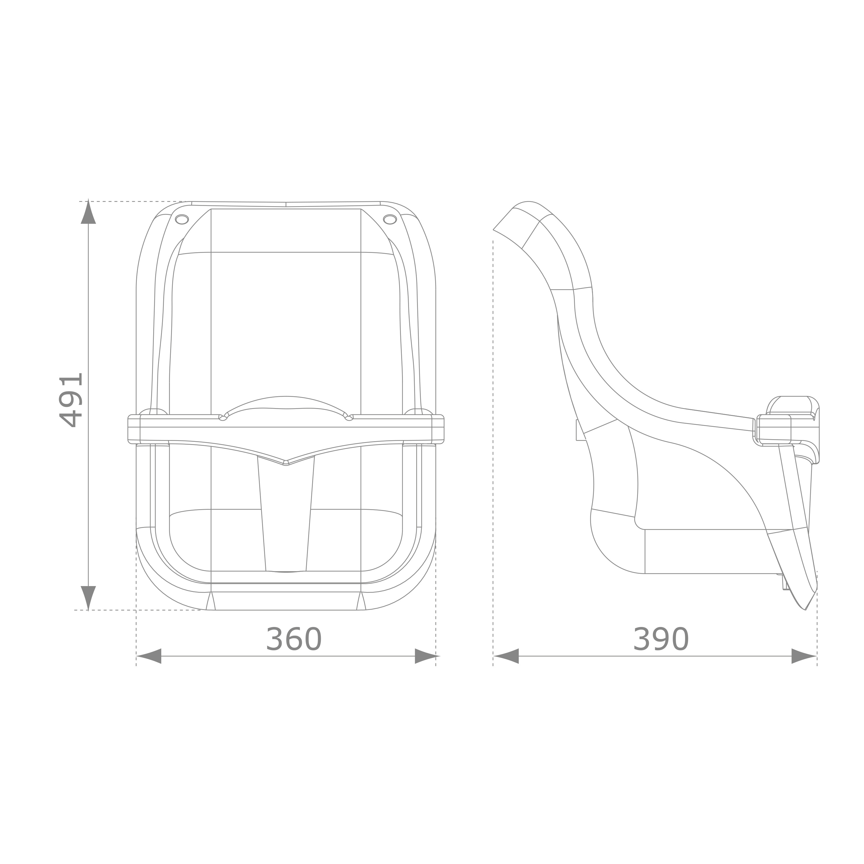 Baby Swing Seat Grey/White