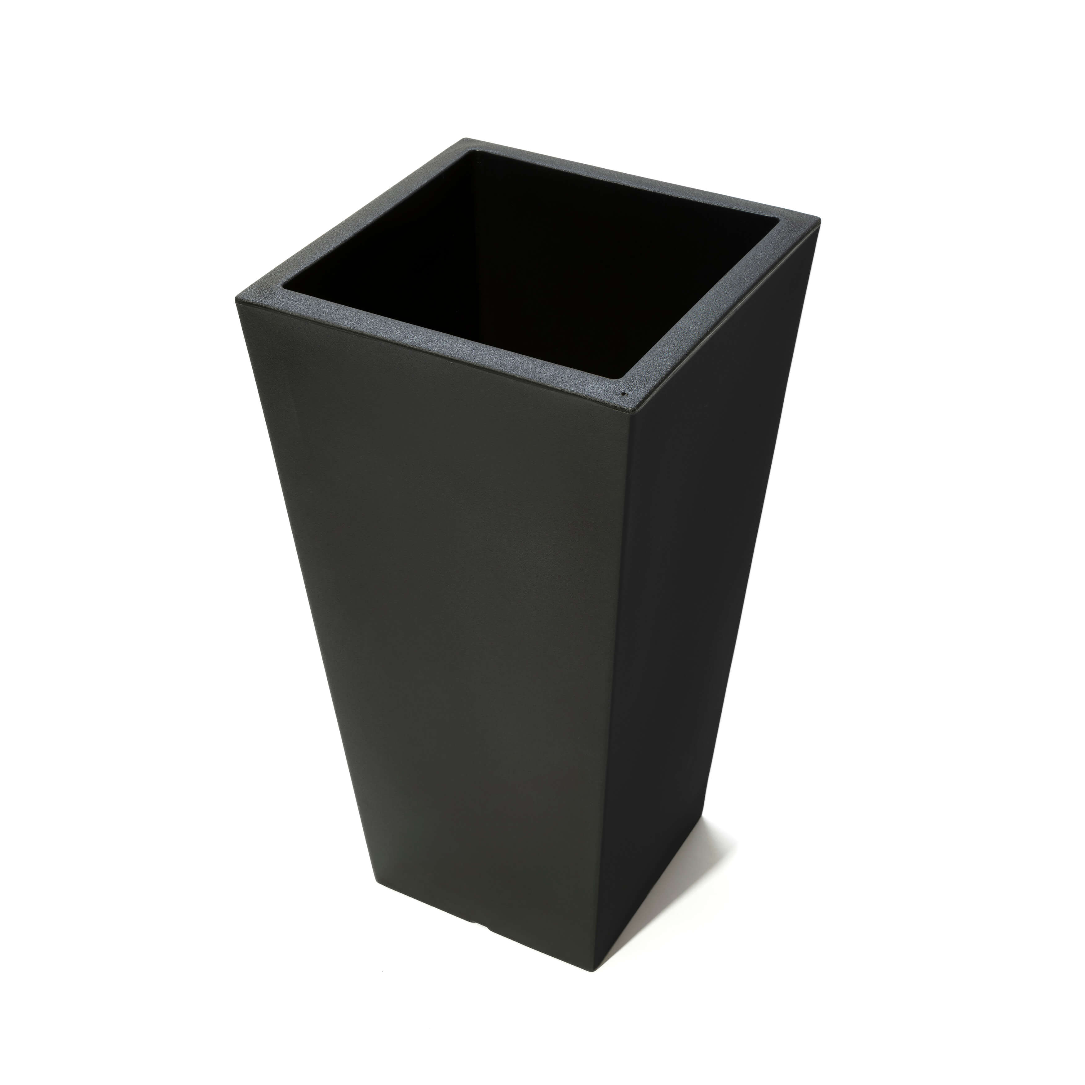 Tremont Tall Square Tapered Planter - Onyx Black