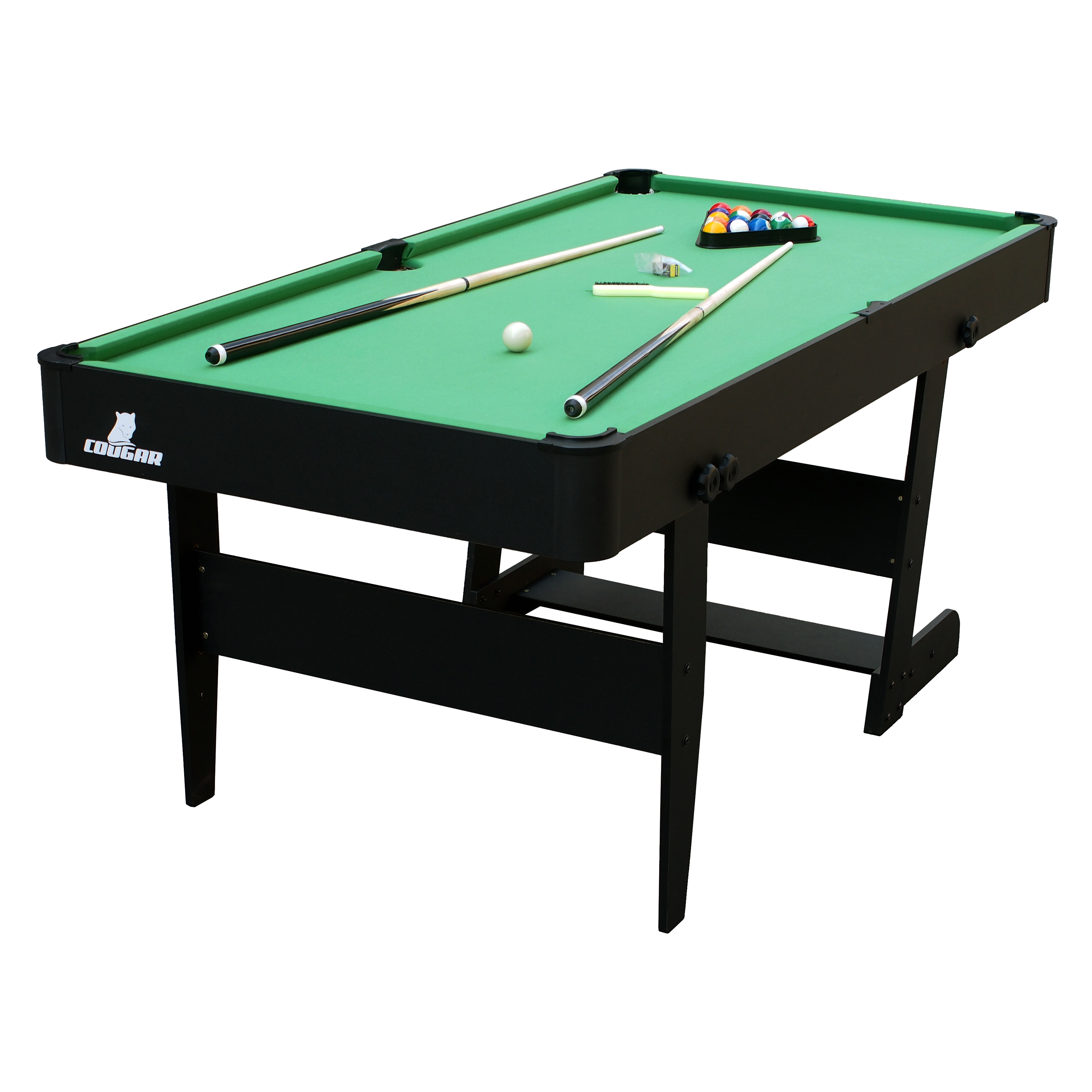 Hustle XL folding Pool Table Black