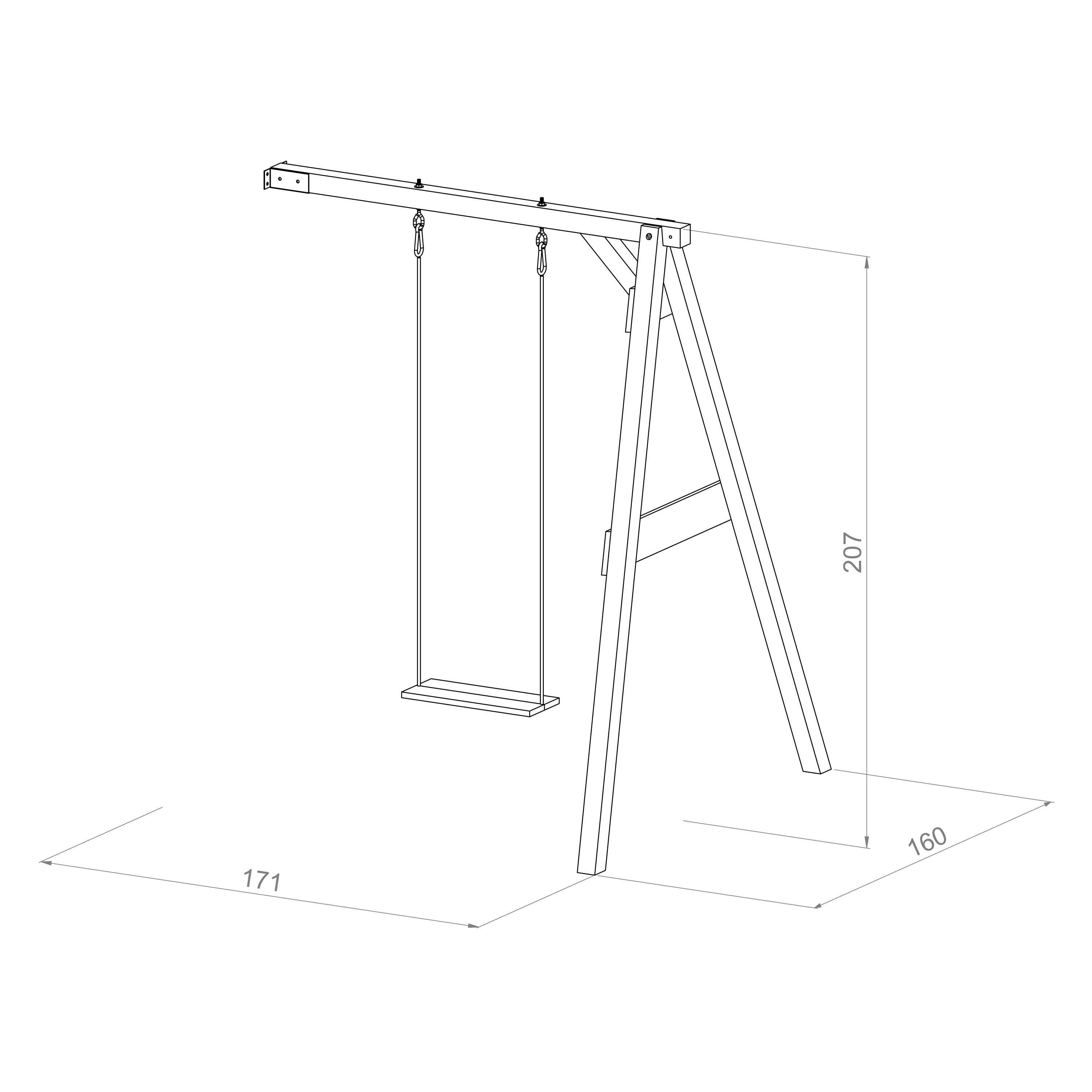 Single Swing Wall Mount