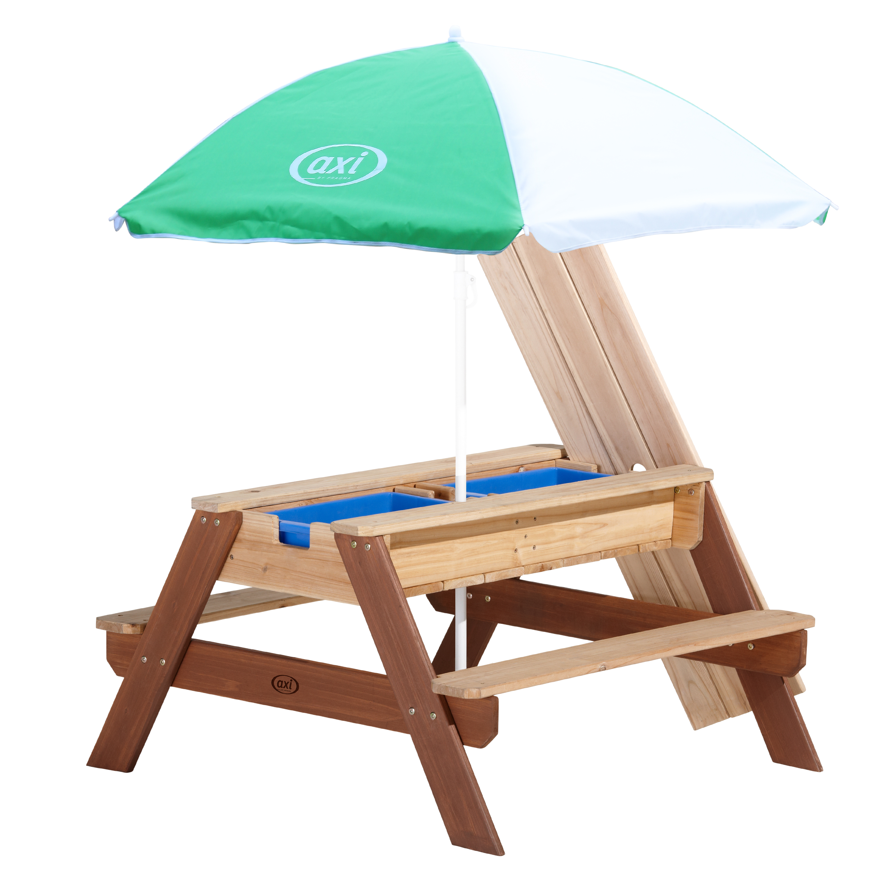Nick Sand & Water Picnic Table Brown with Umbrella