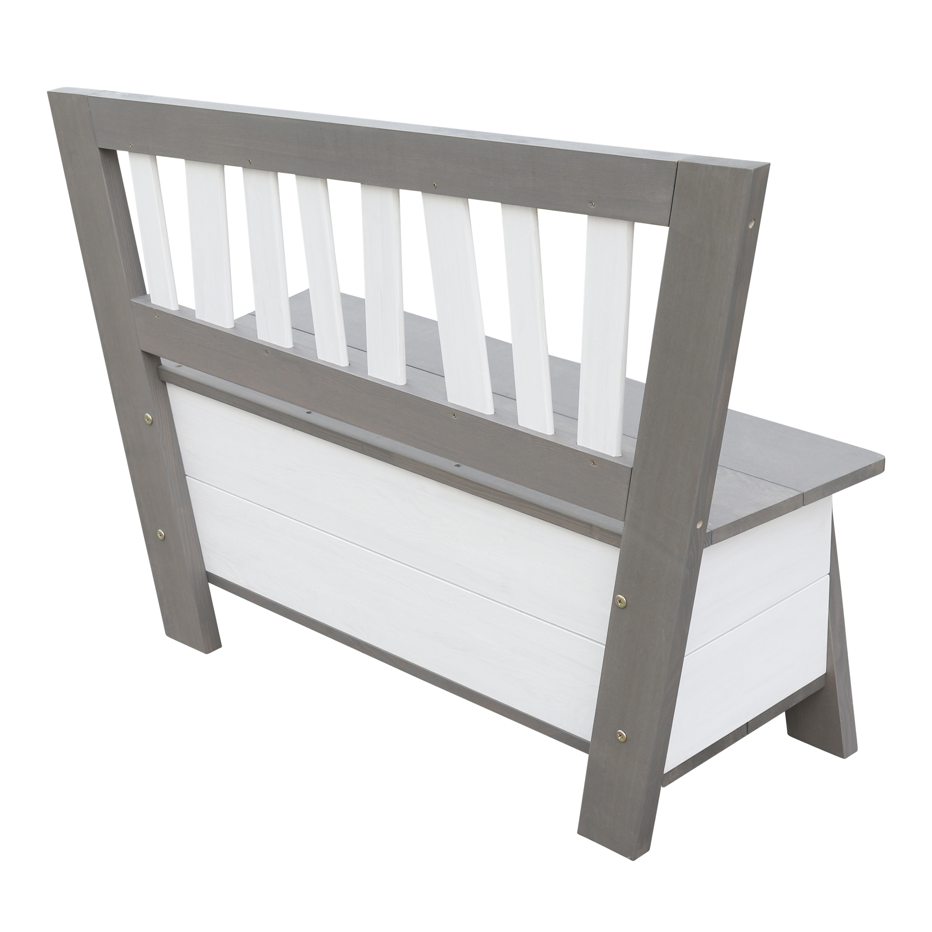 Corky Storage Bench Grey/White