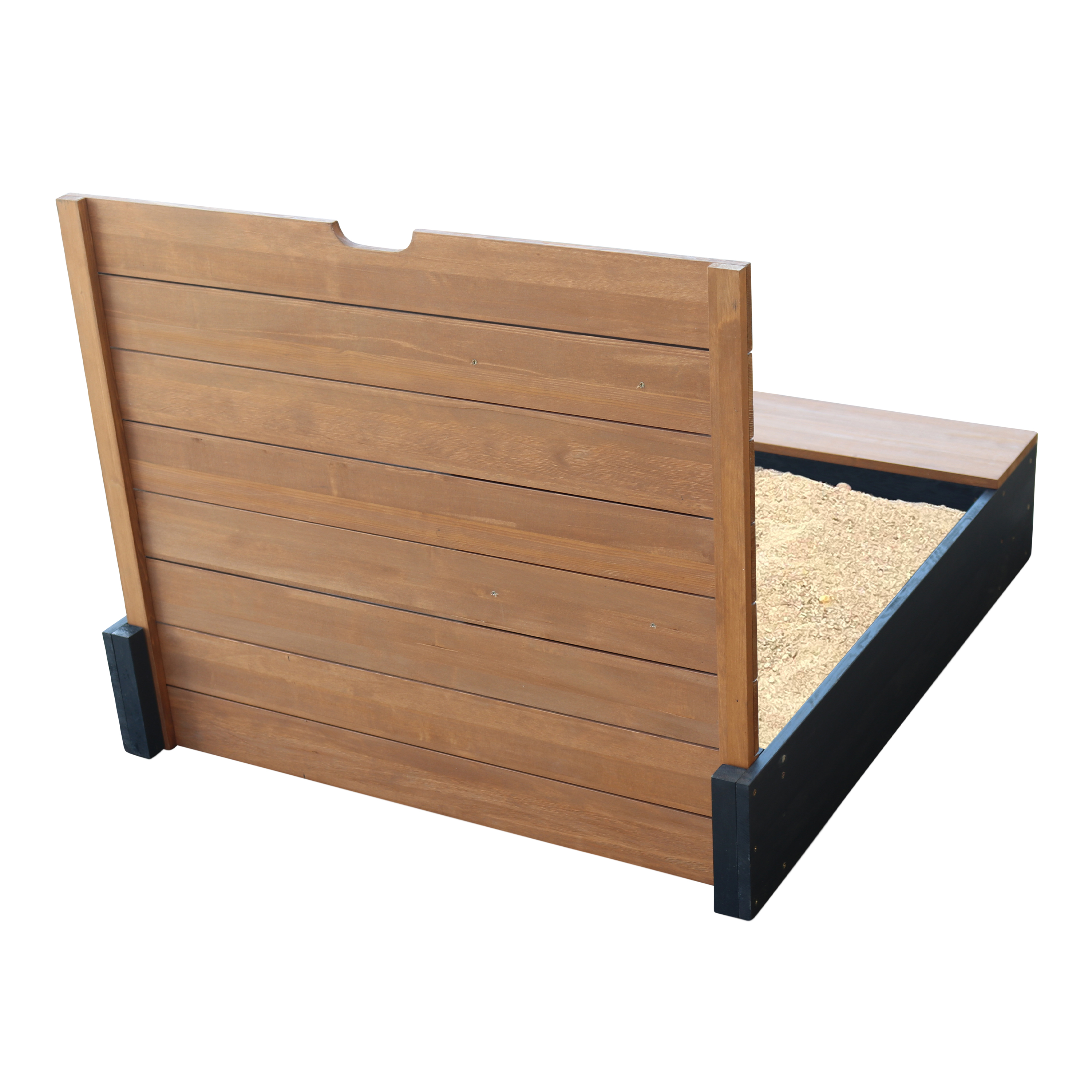 AXI Mandy Sandbox with Storage and Lid - Anthracite/Brown