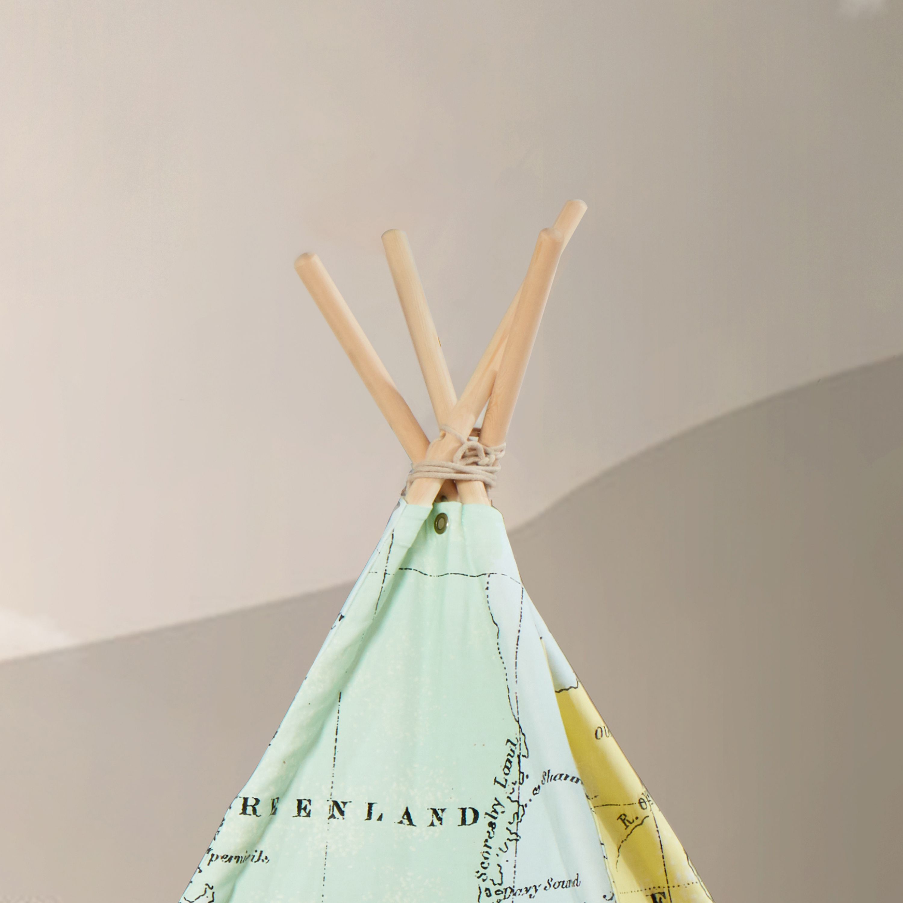 World Map Teepee Tent Multicolour