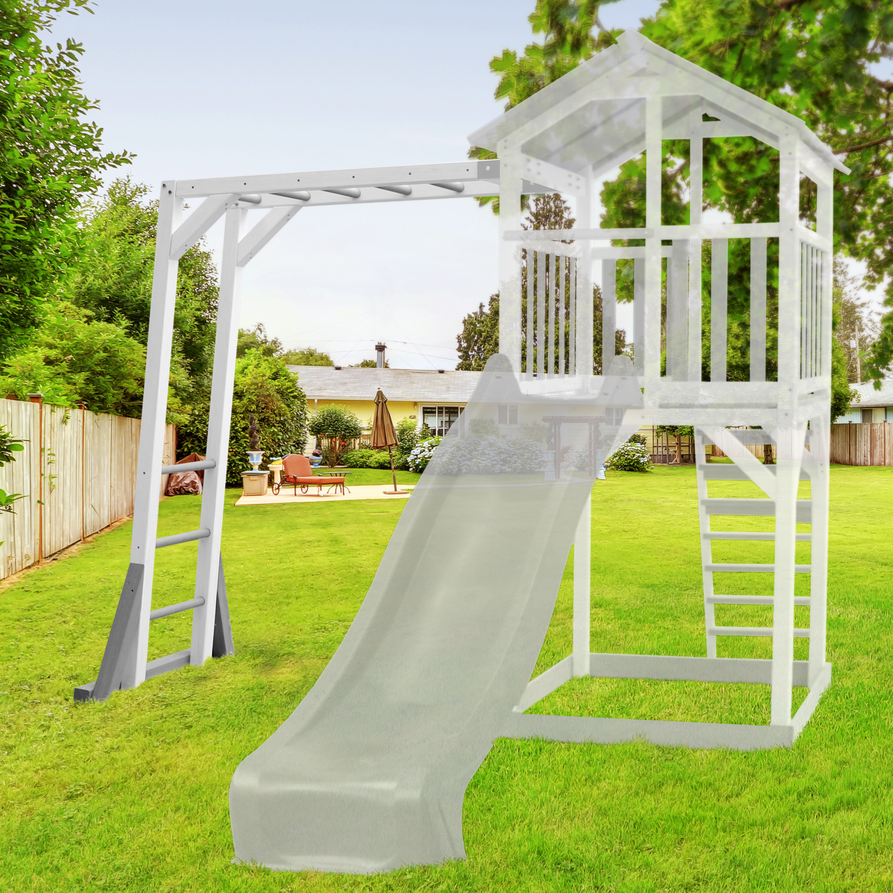 Beach Tower Climbing Frame Grey/White