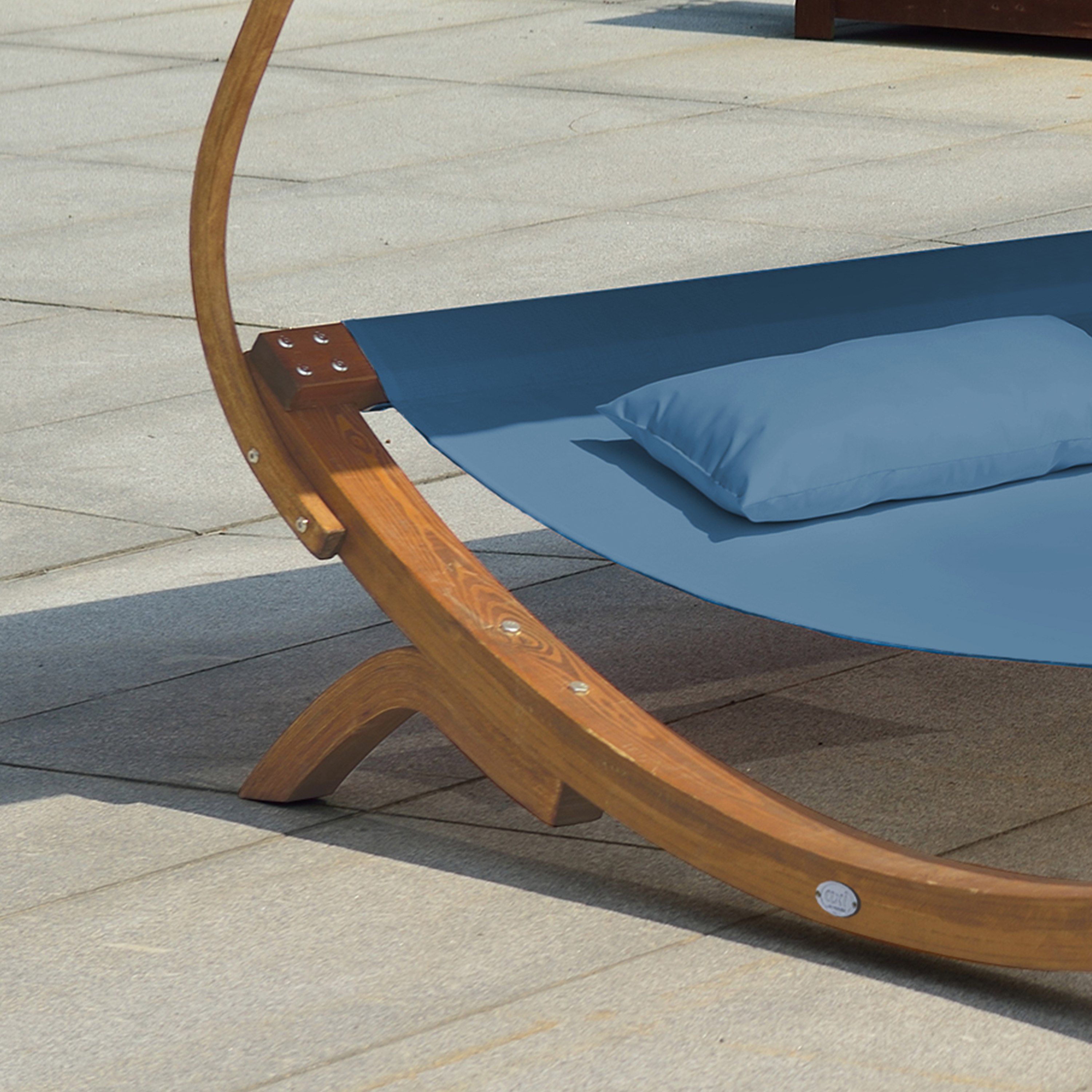 AXI Mallorca Double Lounger with Sunshade - Blue