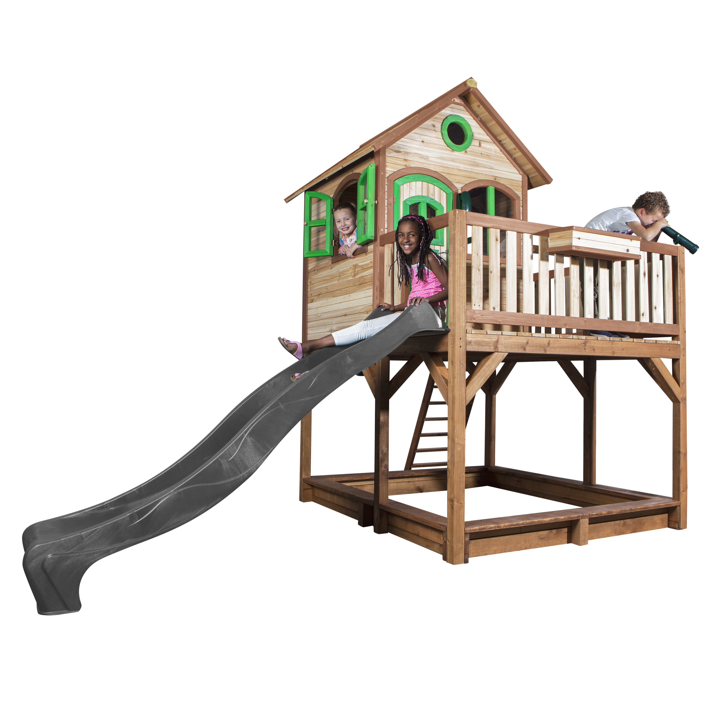 Liam Playhouse Brown/Green - Grey Slide