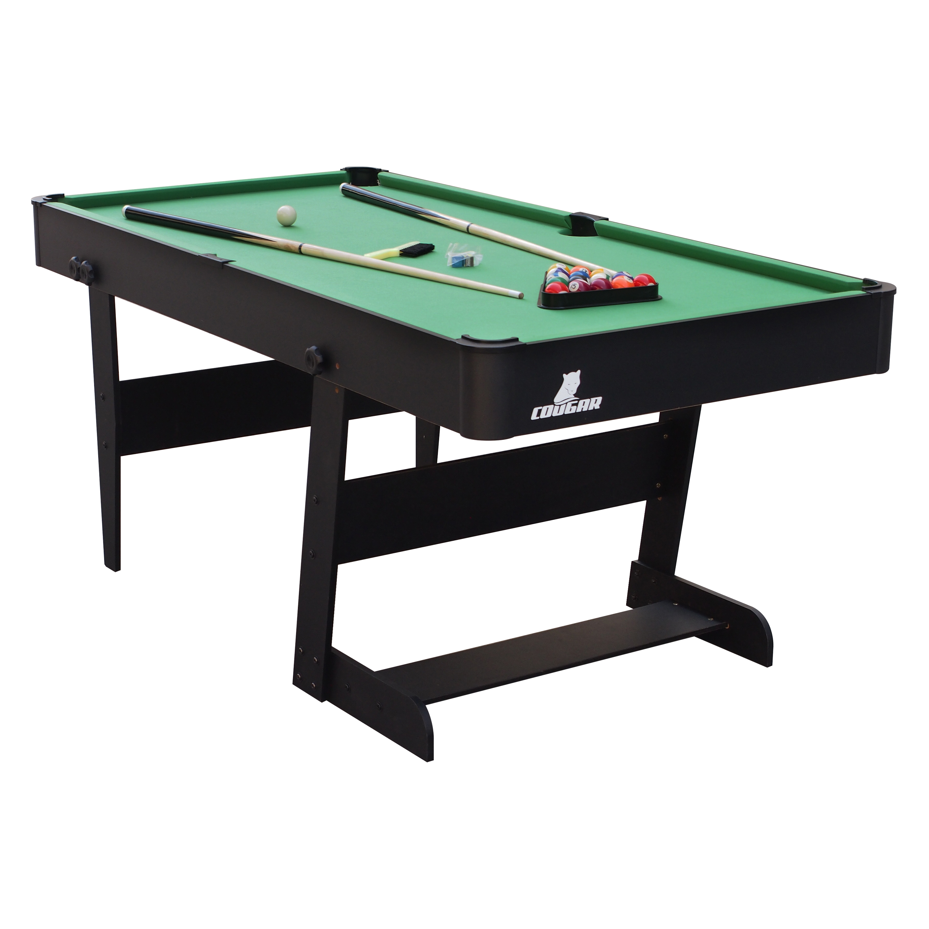 Hustle L folding Pool Table Black