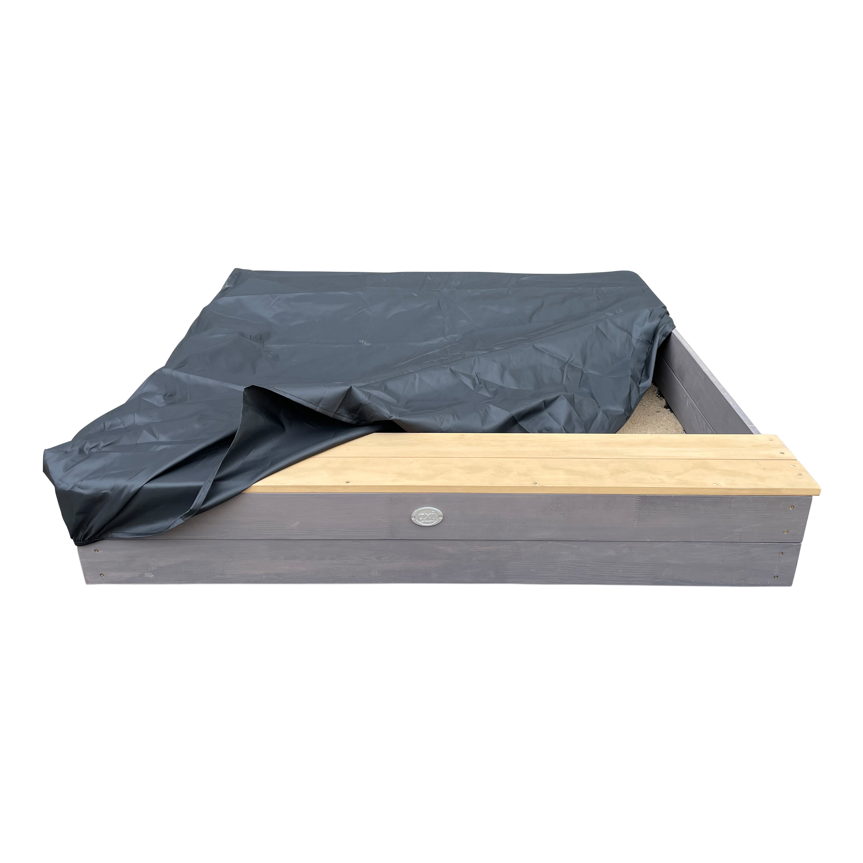 Evy Sandbox with Bins and Storage Grey/brown