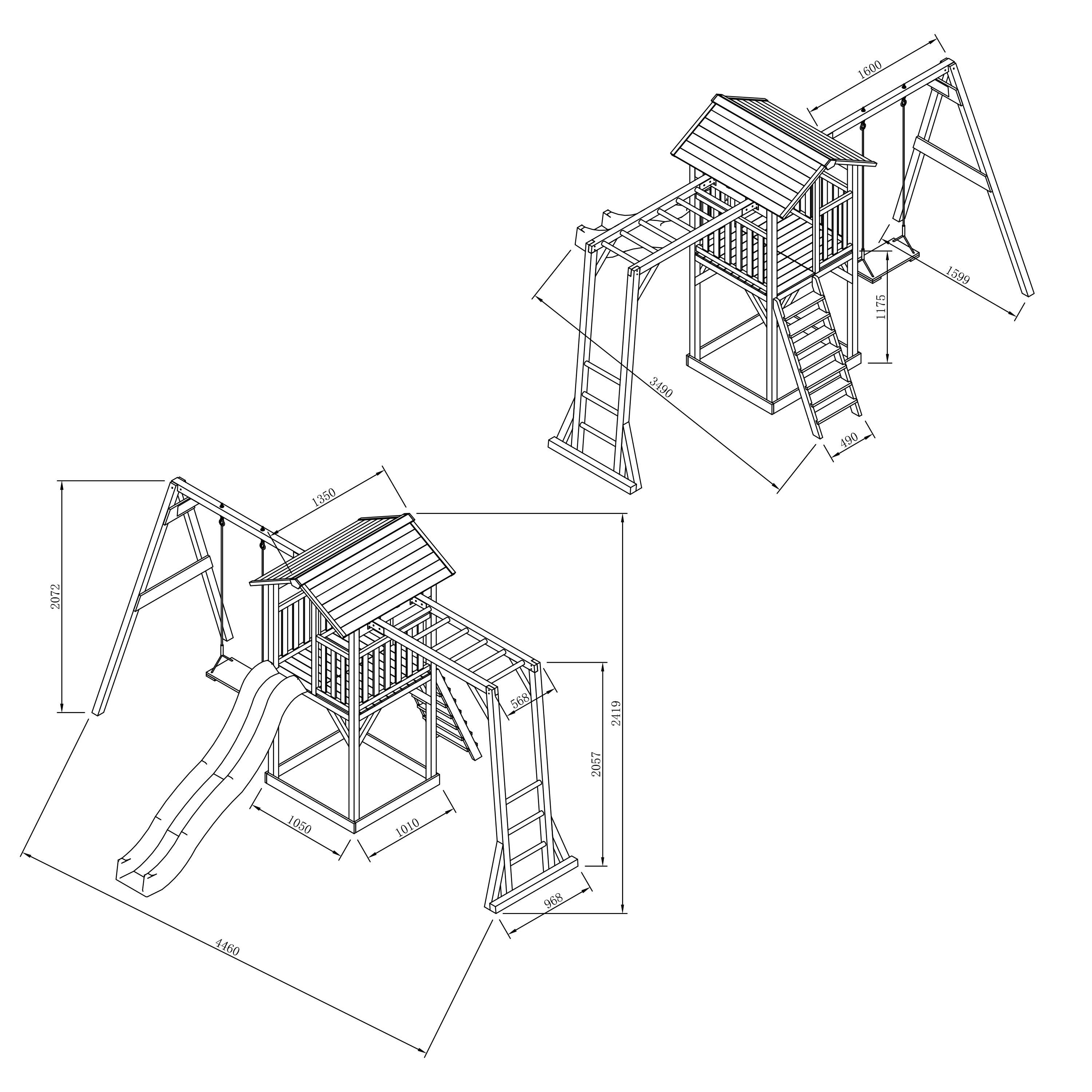 Beach Tower Aire de Jeux avec Toboggan en Violet, Cadre d'es