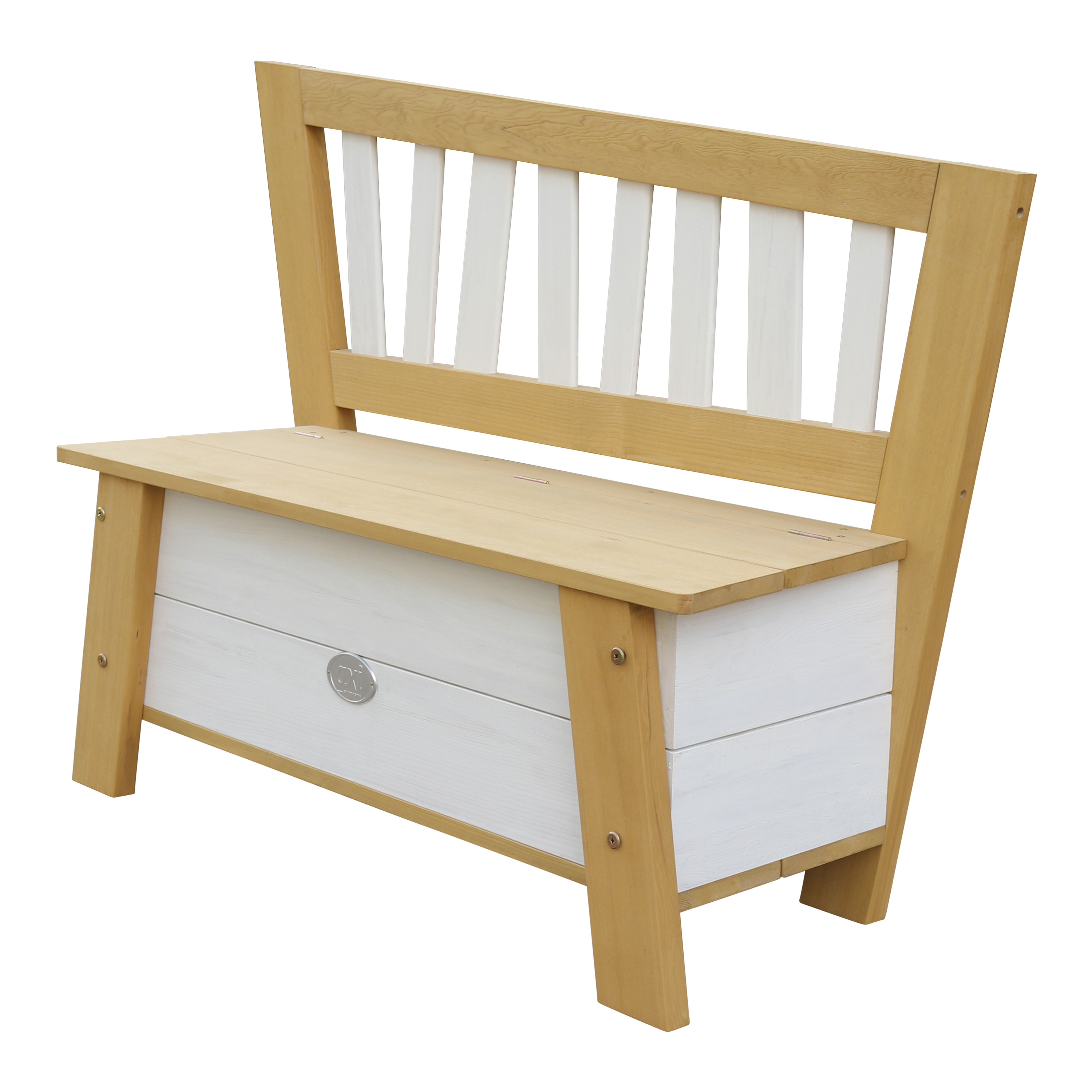 Corky Storage Bench Brown/White