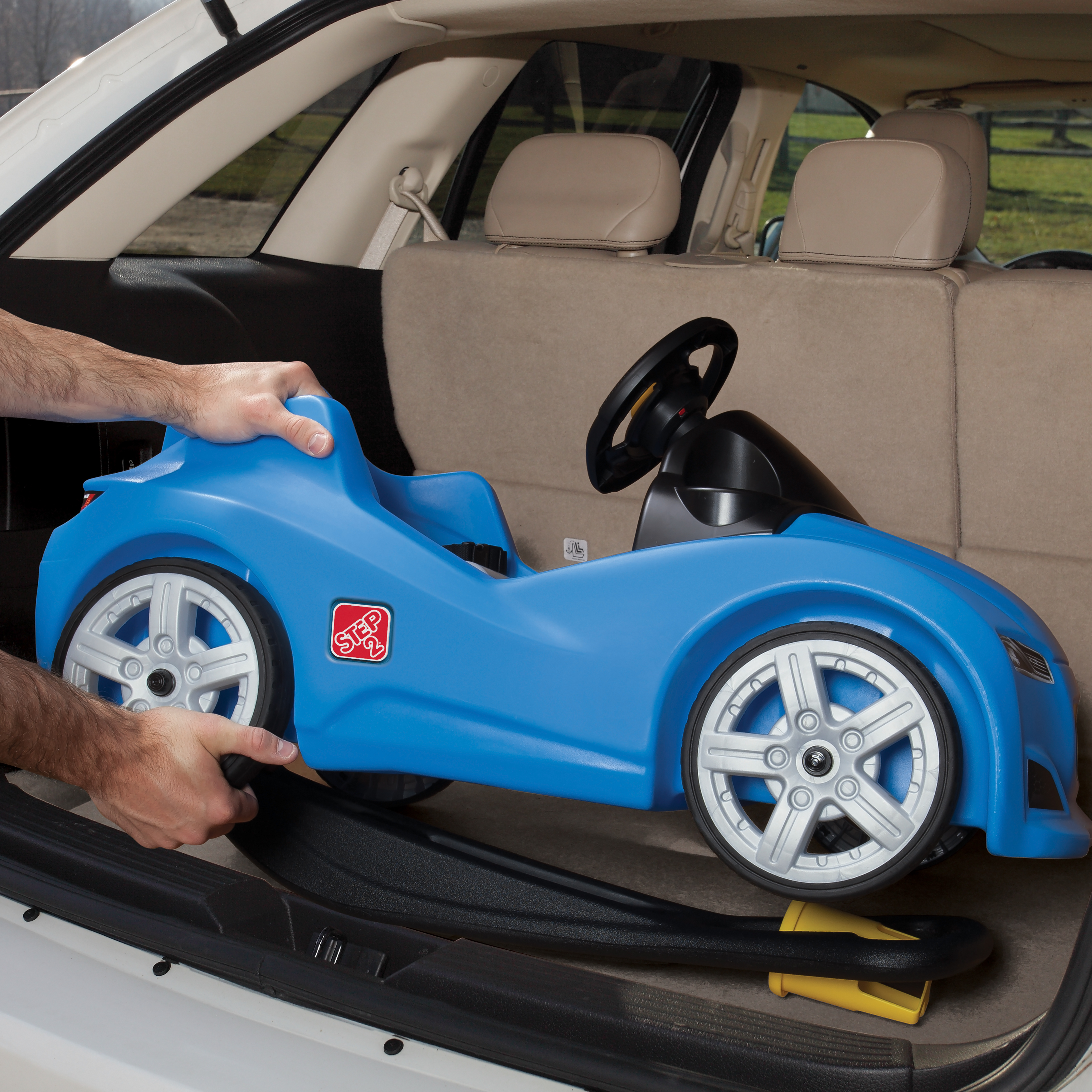 Push Whisper Ride Voiture Enfant Porteur Auto en bleu