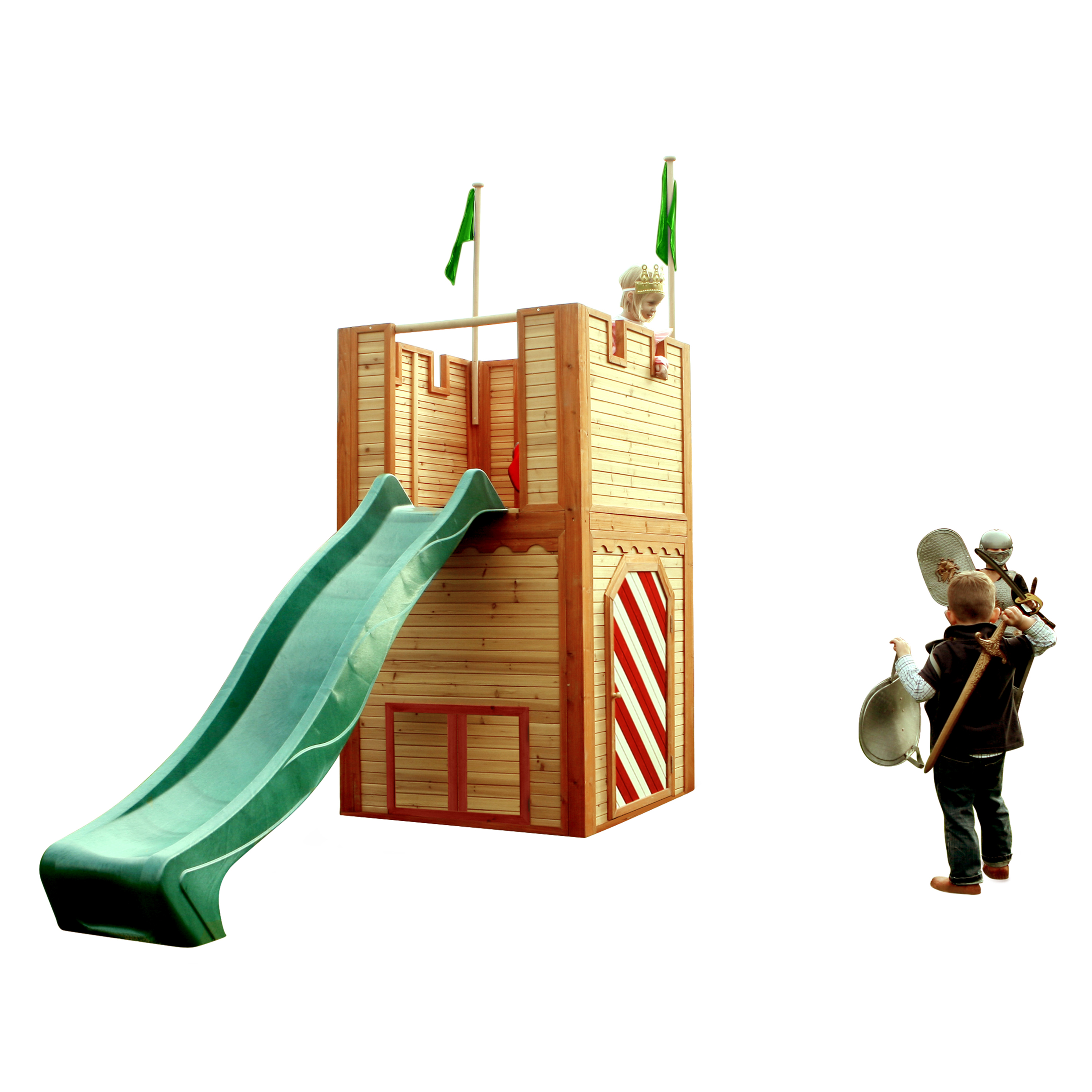 Arthur Playhouse Brown/Red - Green Slide