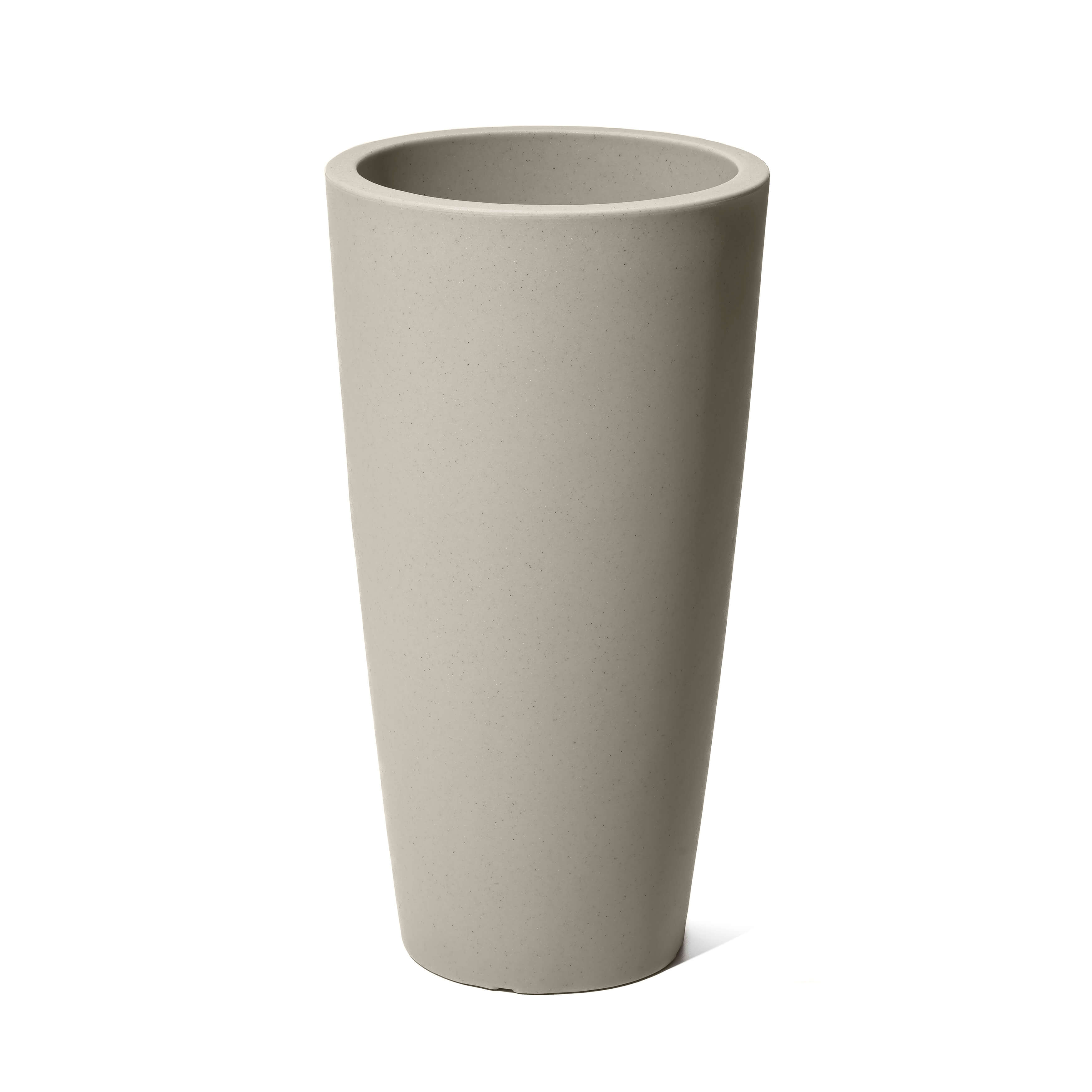 Tremont Tall Round Tapered Planter - Concrete Gray