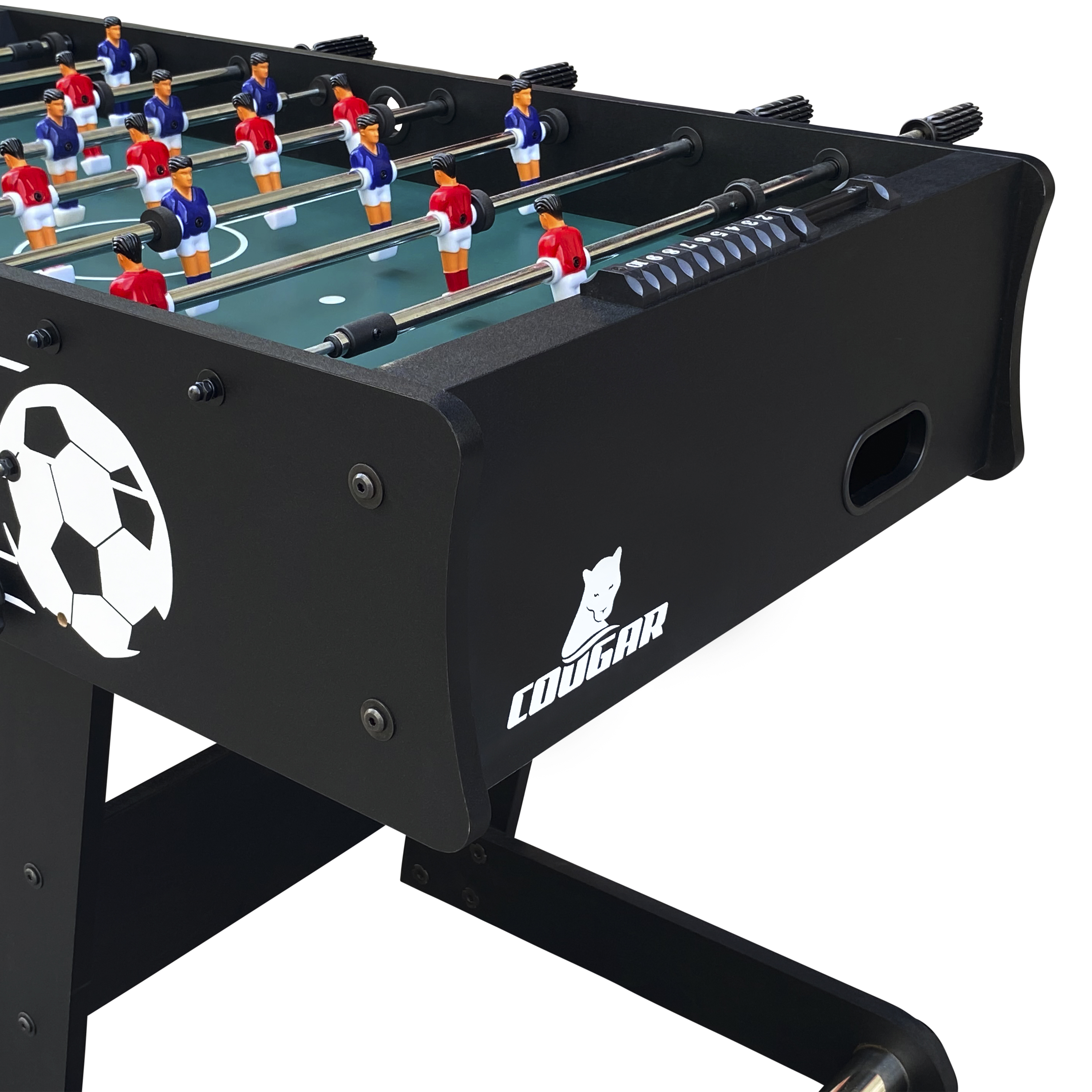 Cougar Scorpion Kick TS Folding Football Table - Black