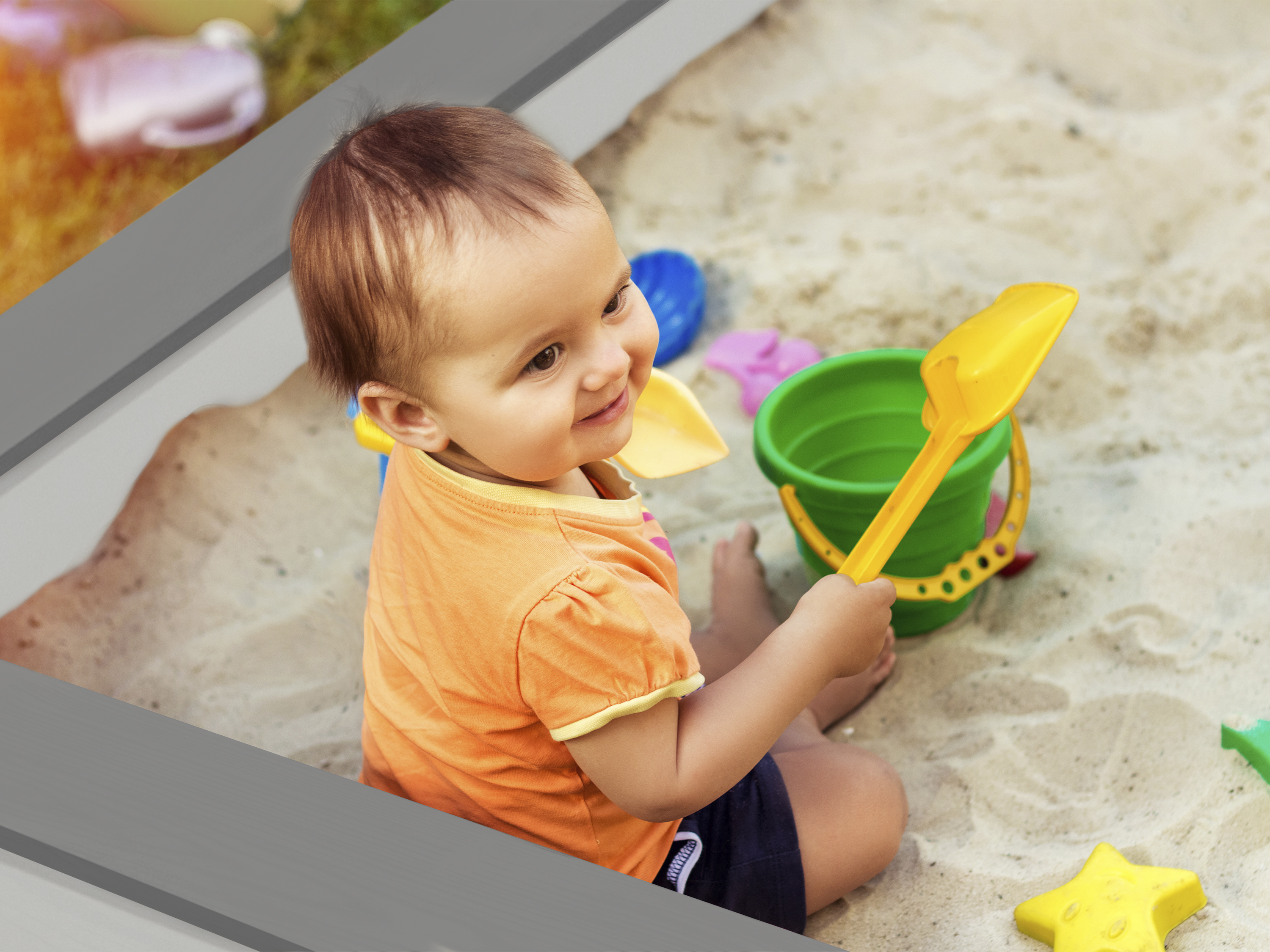 Sunny Sandy Sandbox - Grey/White