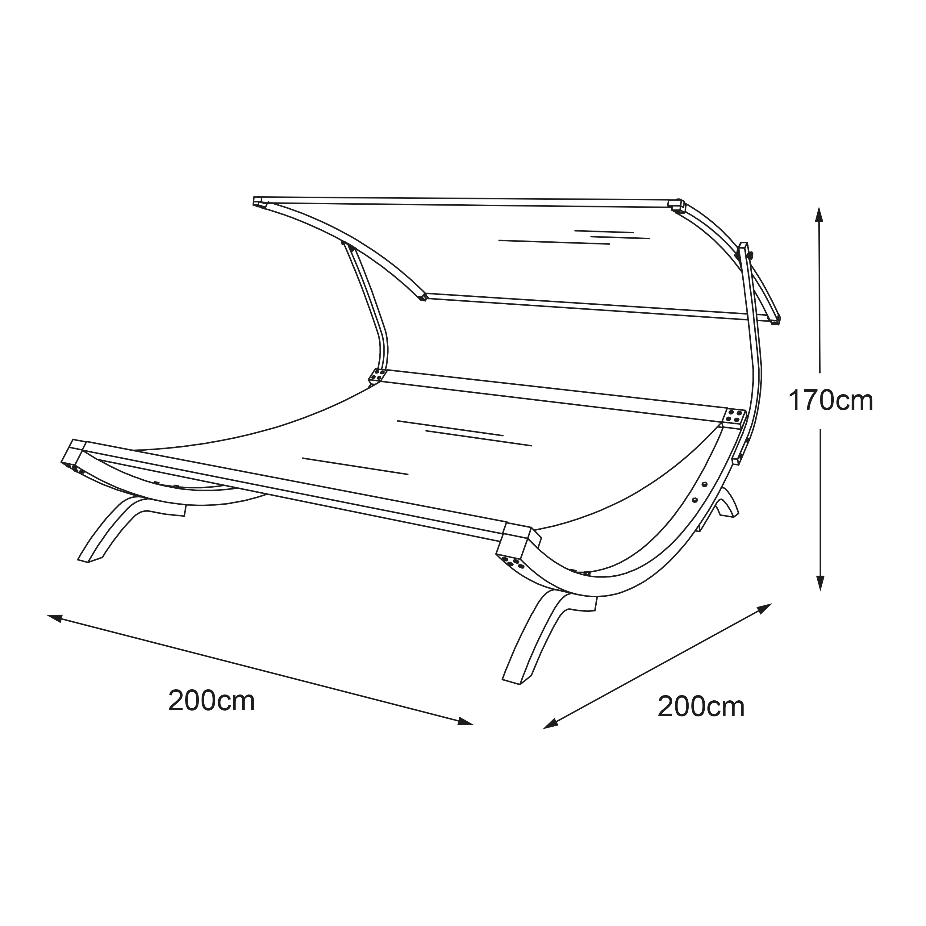 AXI Mallorca Double Lounger with Sunshade - Beige