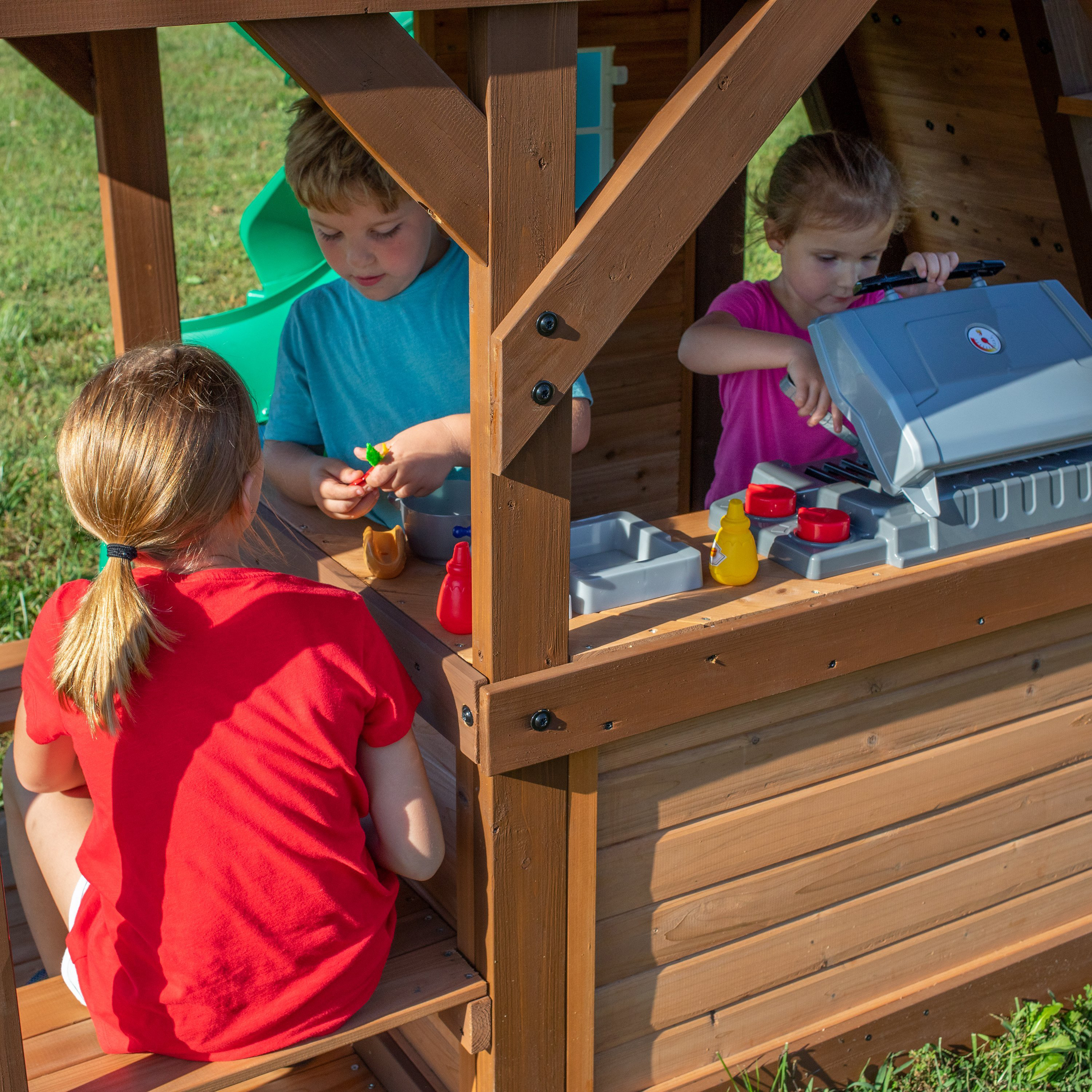 Cedar Cove Swing Set with 2 Slides and Observation Tower 