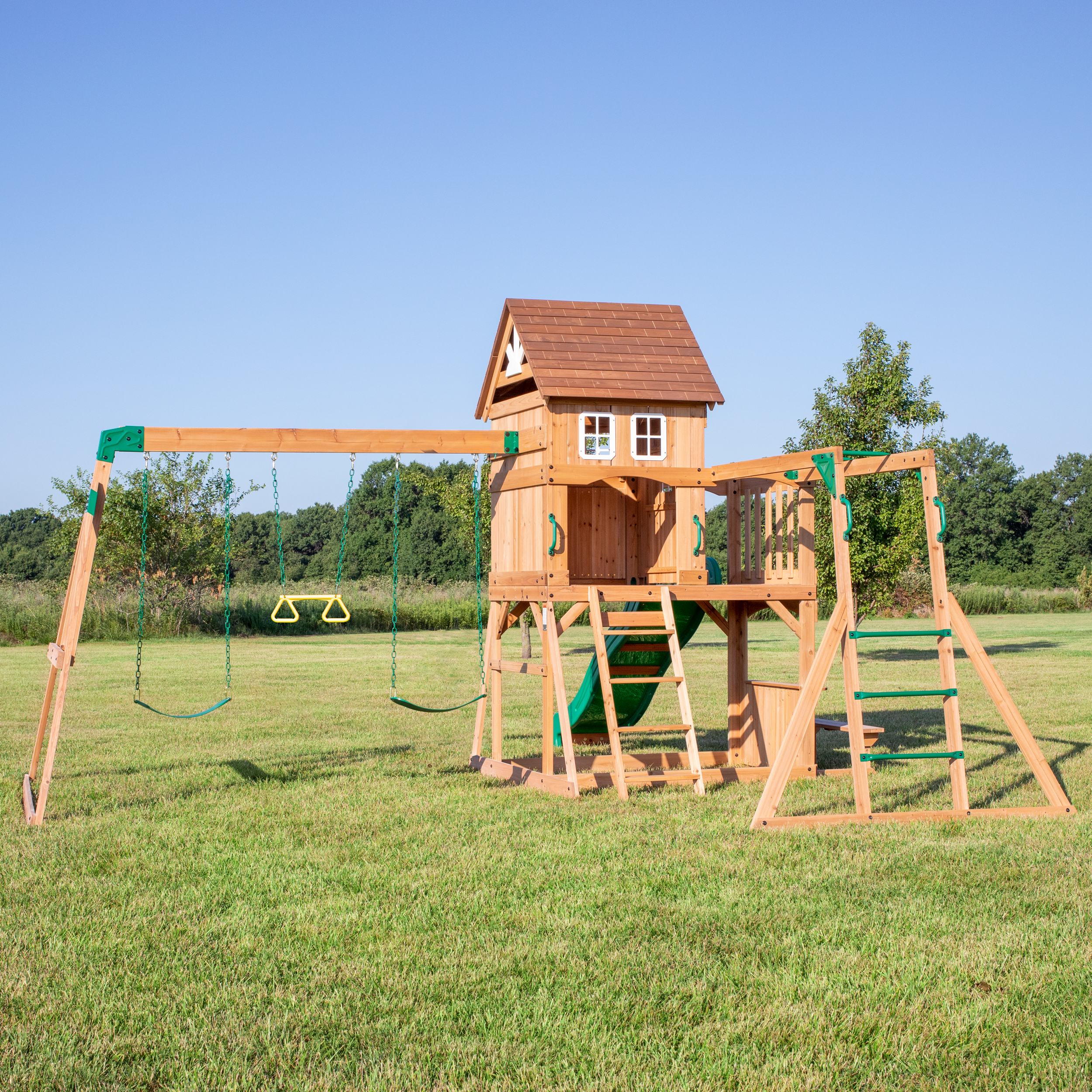 Montpelier Swing Set with Slide and Climbing frame