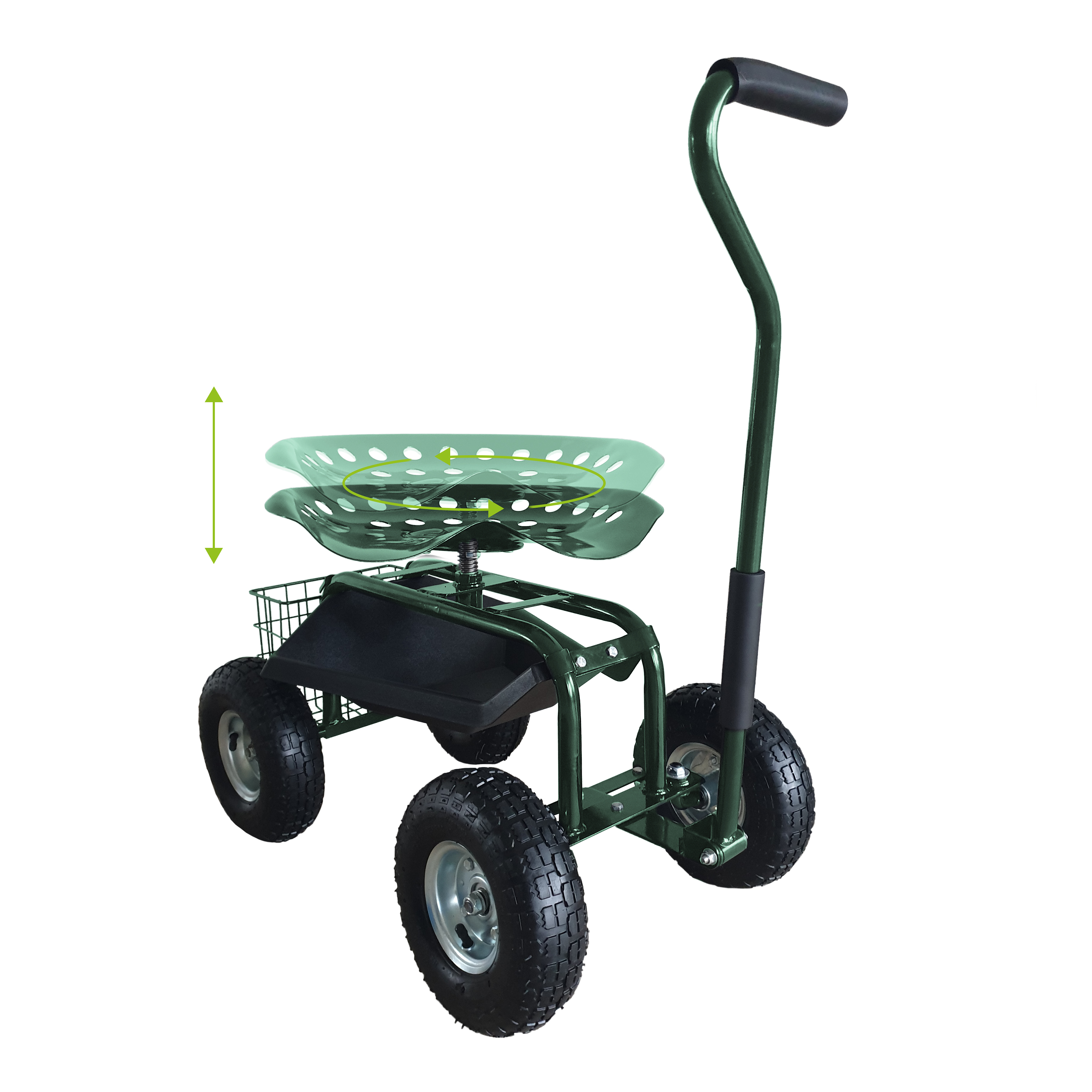 AG22 Rolling Garden Seat Green