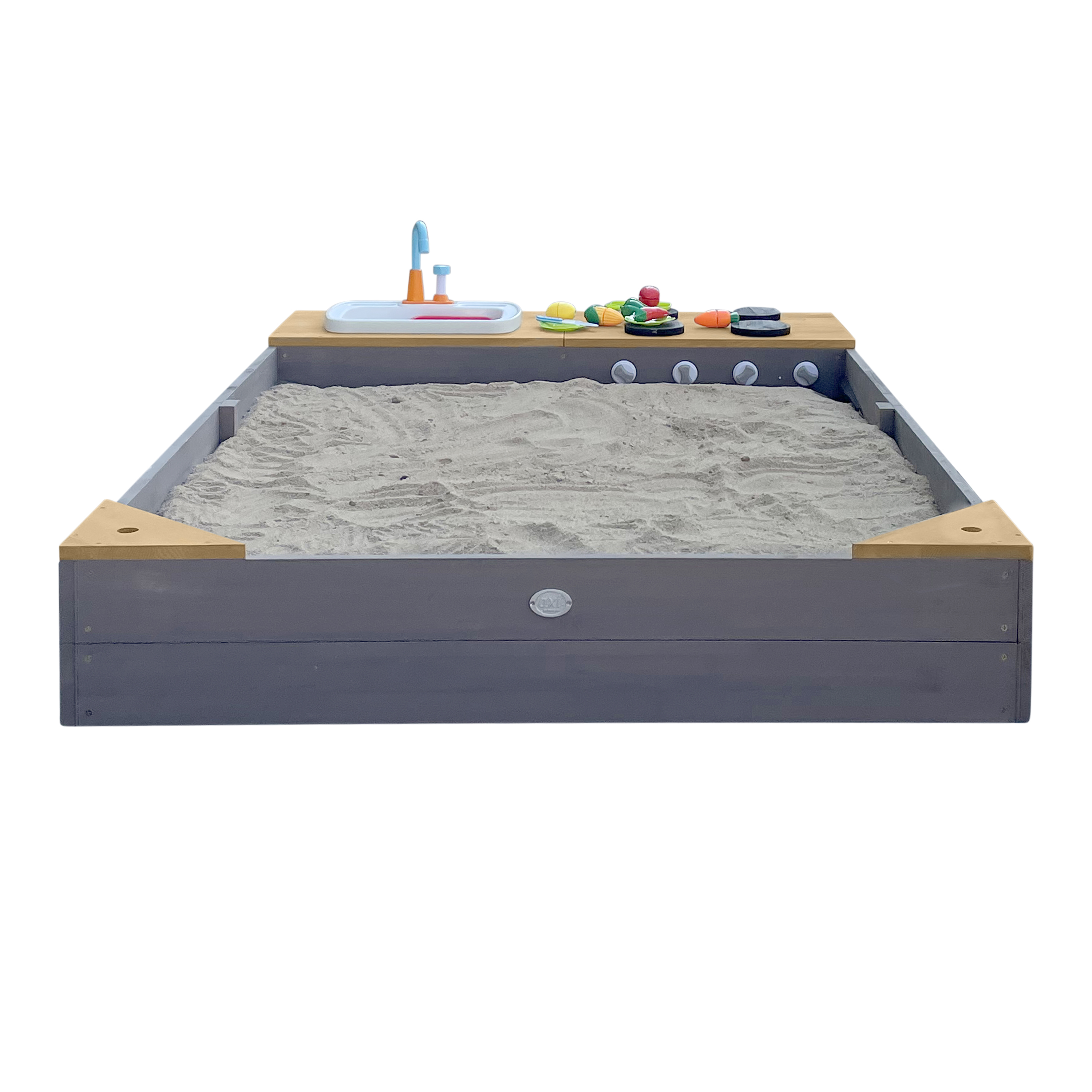 Kelly Sandbox with Play Kitchen Grey/brown